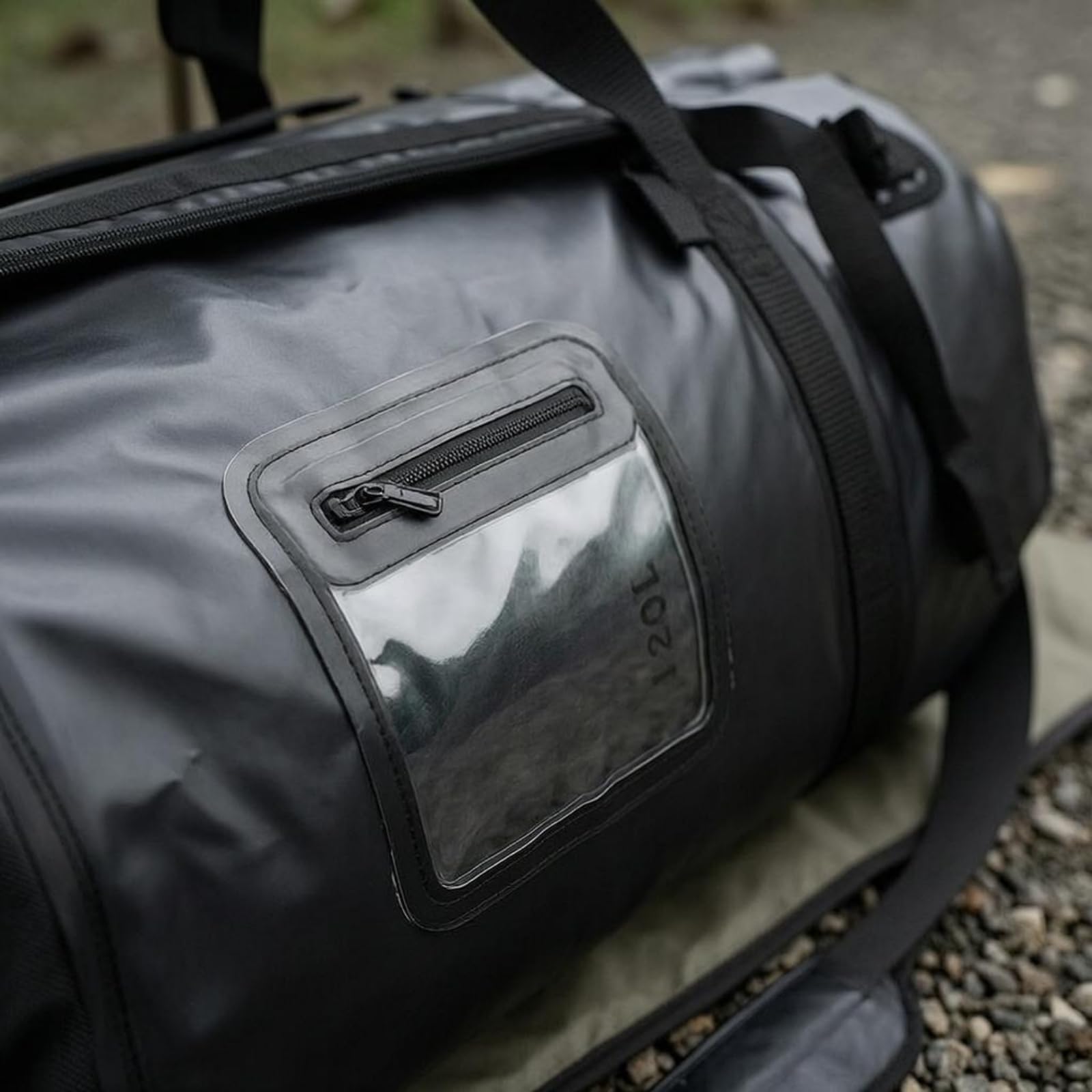 F Fityle Bolsa Estanca de Viaje Impermeable Mochila Maleta Saco Equipaje con Transporte como Mochila Superiores y Laterales PVC 500D y Cierre Enrollable, Negro, Negro