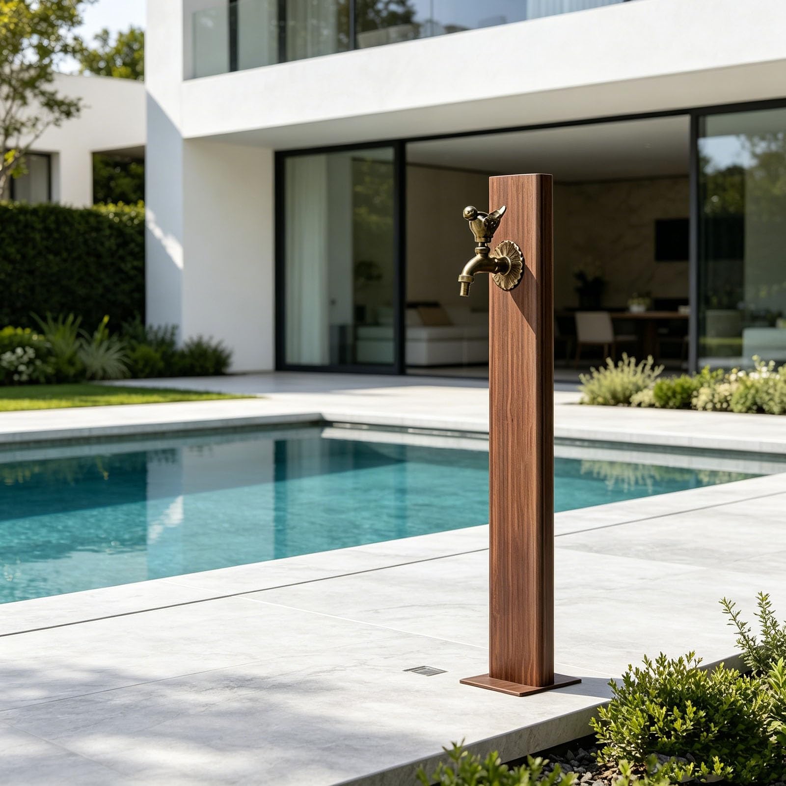 Junvstor Color 2 86Cm/33.7In Outdoor Antifreeze Faucet Dispenser, Hydrant Water Feature Fountain, Floor-Mounted Water Column Standing Outdoor Spigot Antique Bronze Yard Hydrant - 86Cm(,Side Inlet)