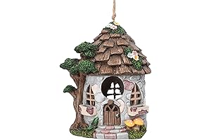 Charming Resin Birdhouse for Outdoor Décors and Nesting