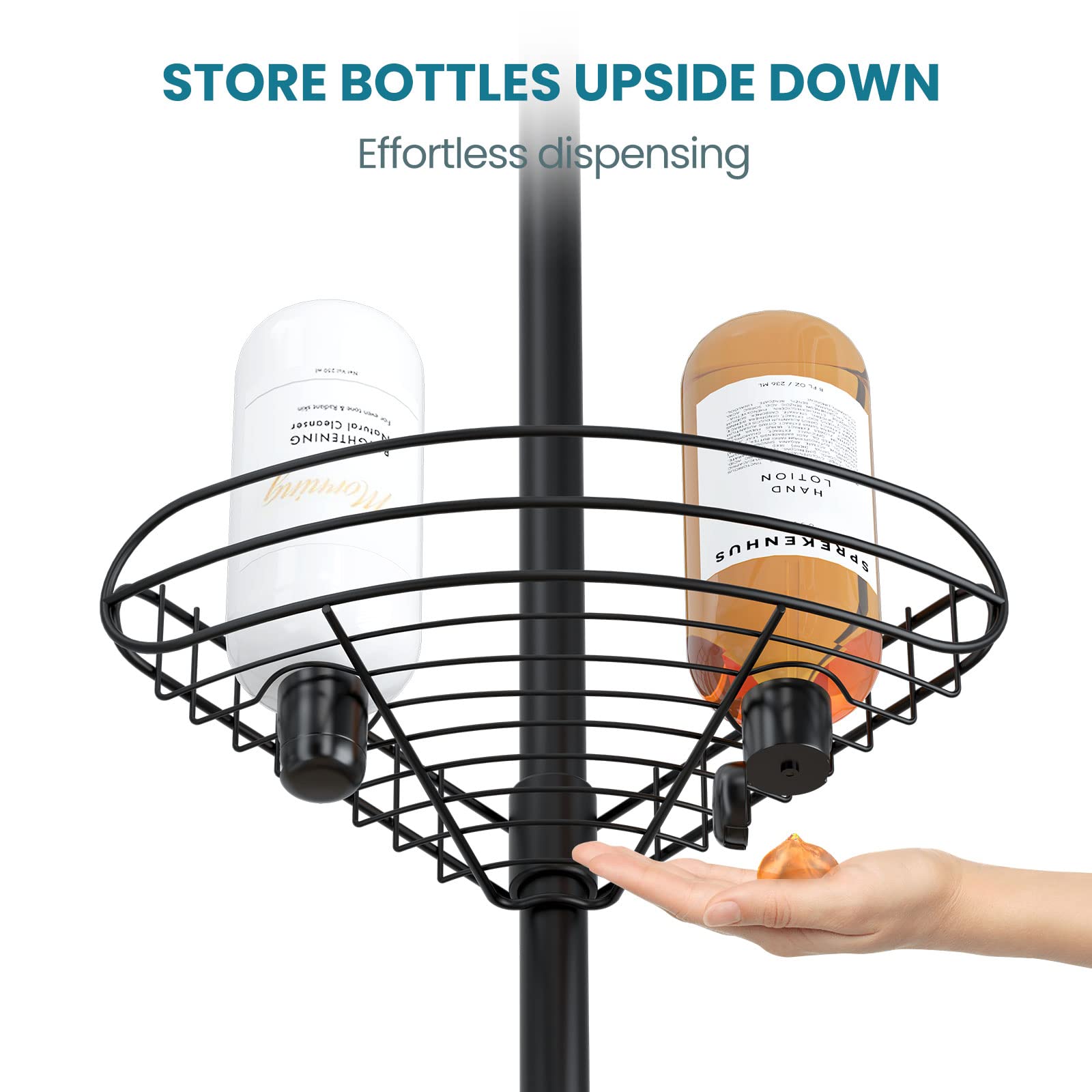 ALLZONE Shower Caddy Corner, 4 Tier Shower Organizer, Rustproof