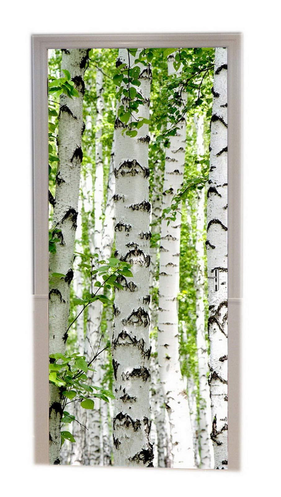 3D Wall Door Sticker Green Forest Path Nature Land... - Grandado
