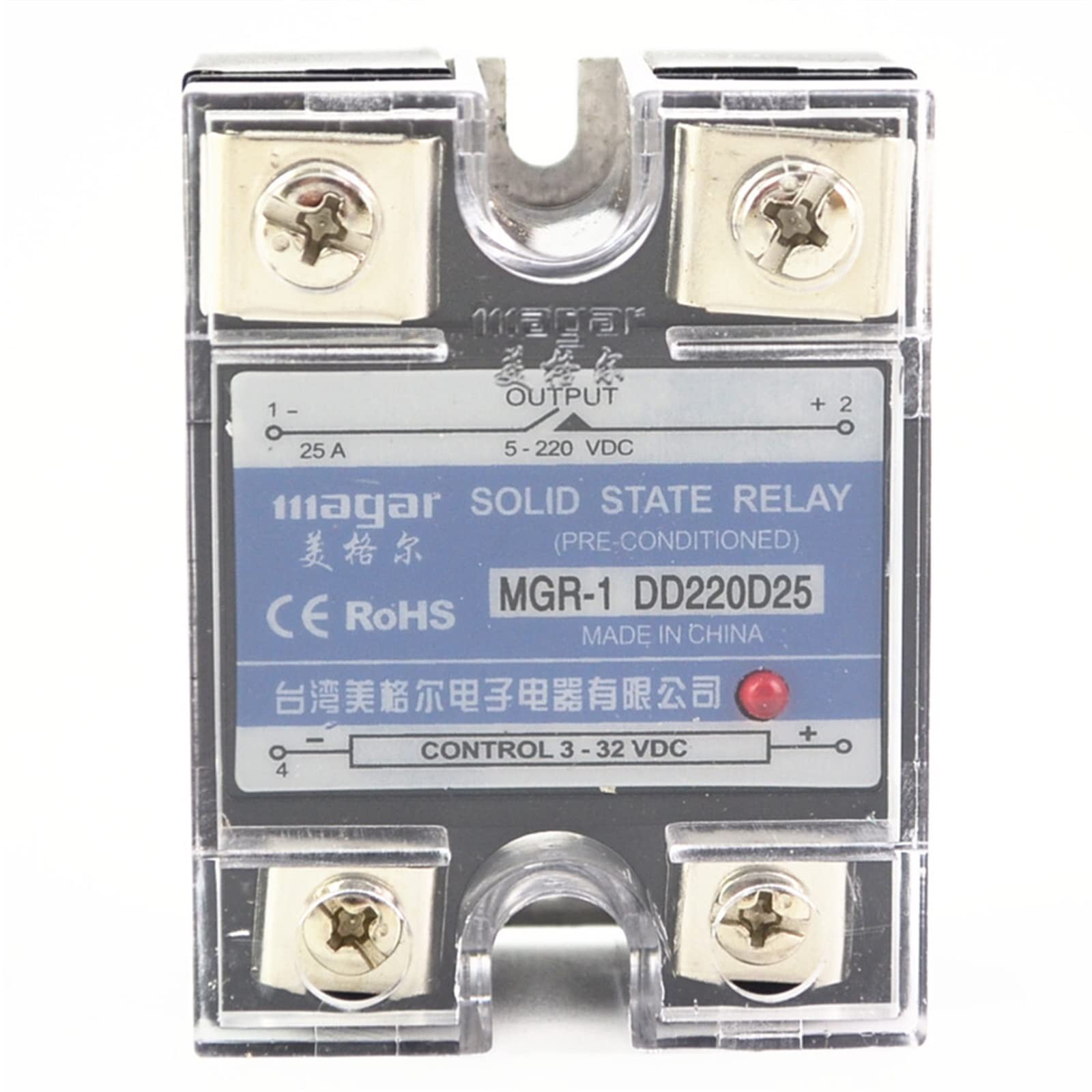 JGNAYRKJQI SSR-25A DD DC-DC Solid State Relay Input 3-32VDC Output 5~220VDC Control 2PCS