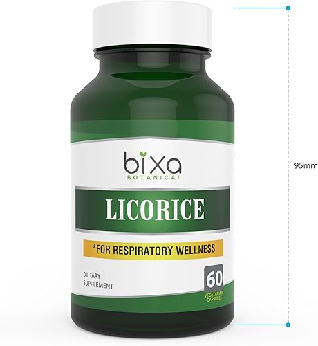 Miniatura 4 de bixa BOTANICAL Extracto de raíz de regaliz glicirricina 25%  60 cápsulas vegetales (450 mg)