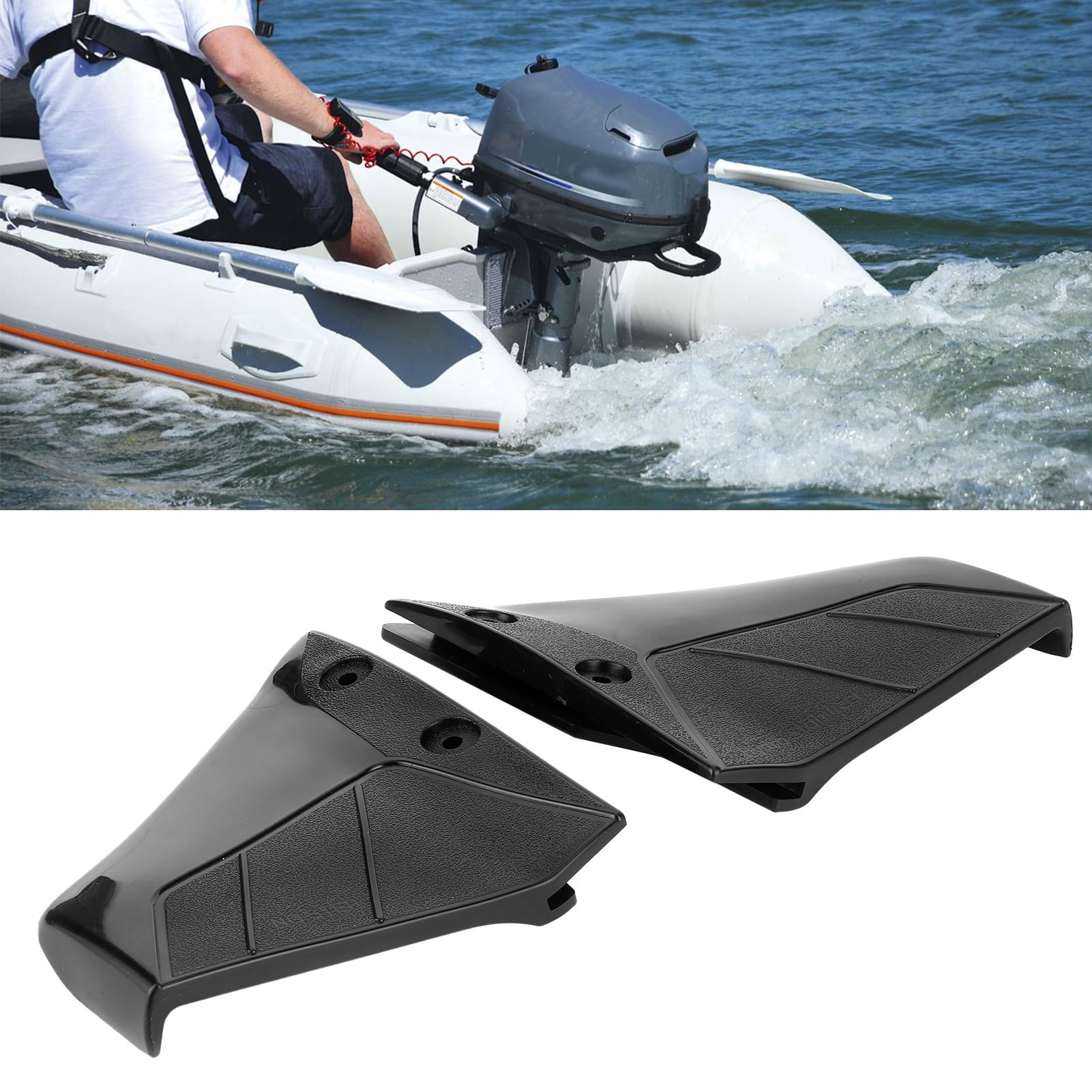 Außenborder Stabilisator Außenborder Hochleistung langlebiges ABS -Schwarzpaar für 4 bis 50 PSst -Bootsmotor verbessert das Gleichgewicht und die Geschwindigkeit