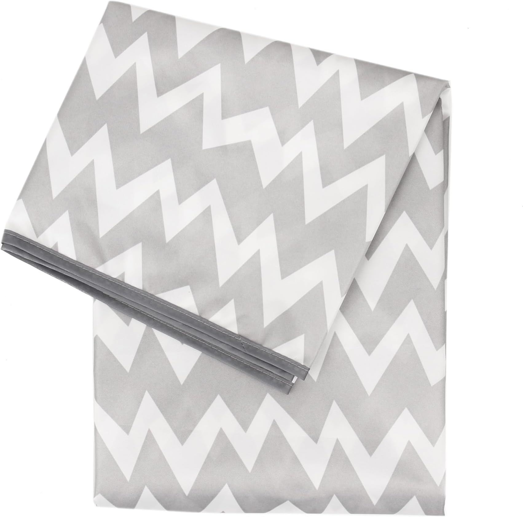 Splat Mat for Art & Craft, Playtime, Mealtime, Waterproof, Washable, Easy Wipe Mat for Floor, Table or Under Highchairs, 107 x 107 cm, Grey Chevron Design
