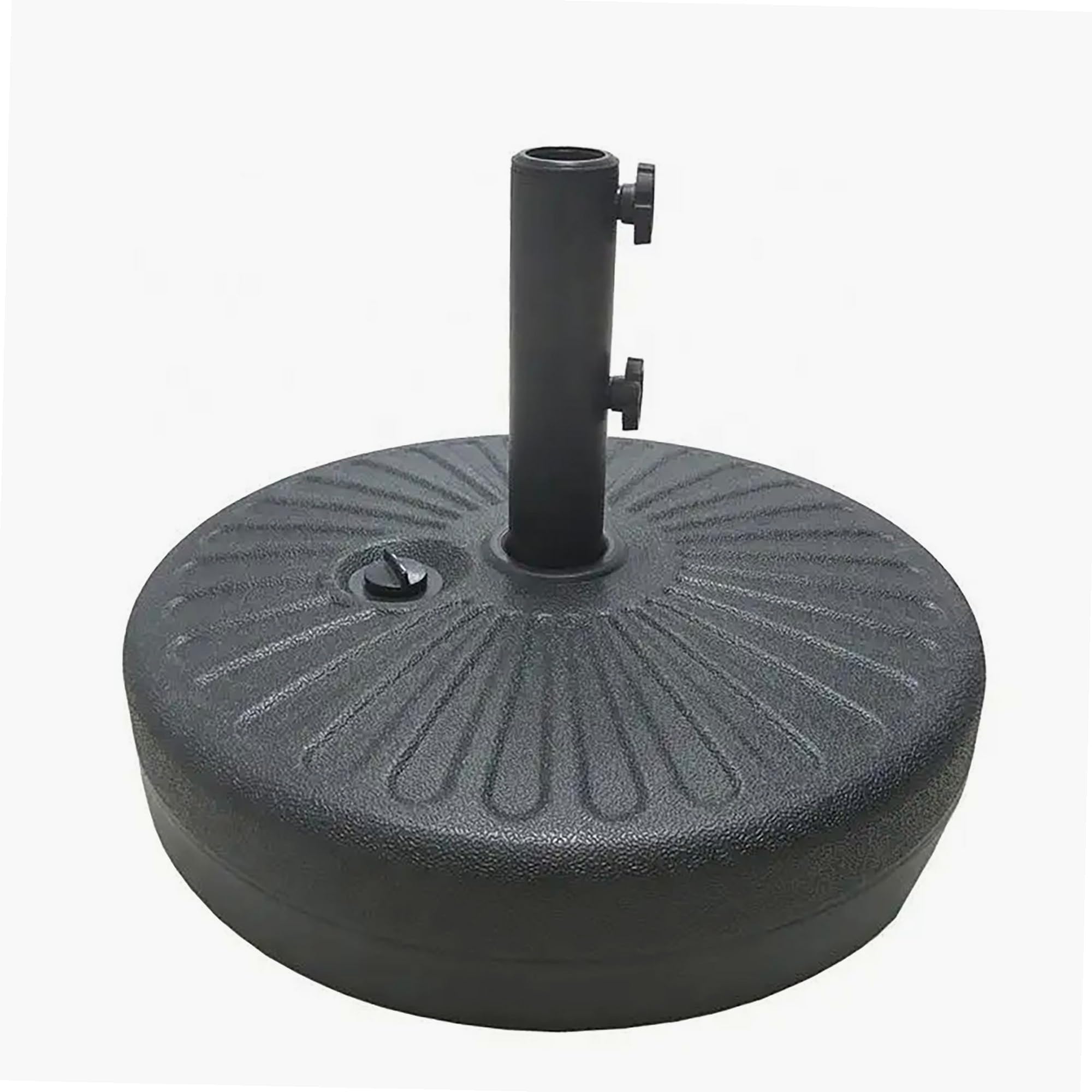 WERKA PRO Pied de Parasol Droit HDPE Mât Ø38-48 mm Ø51 x 34 cm Noir