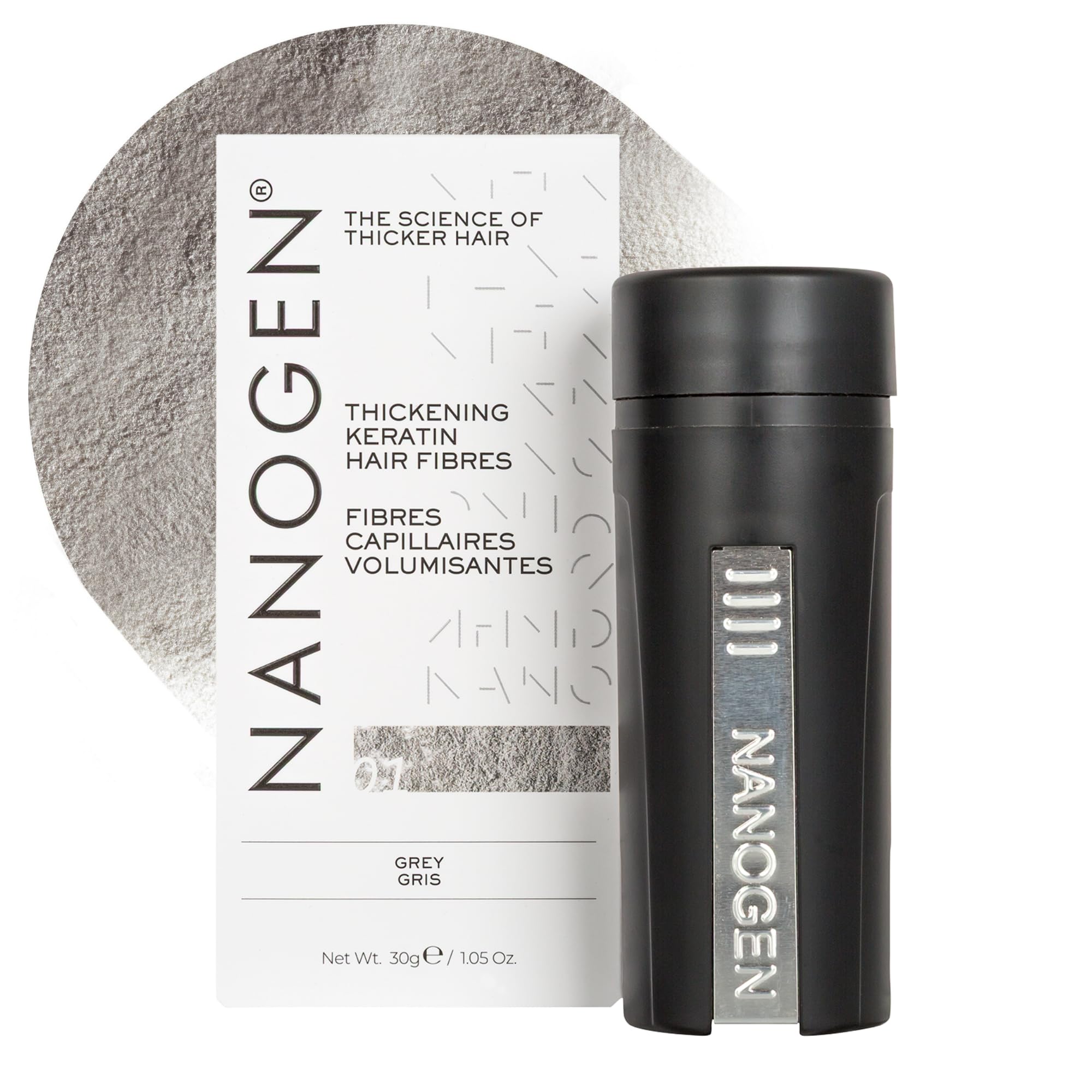 Nanogen Hair Thickening Fibres Grey 30G Lloyds Pharmacy