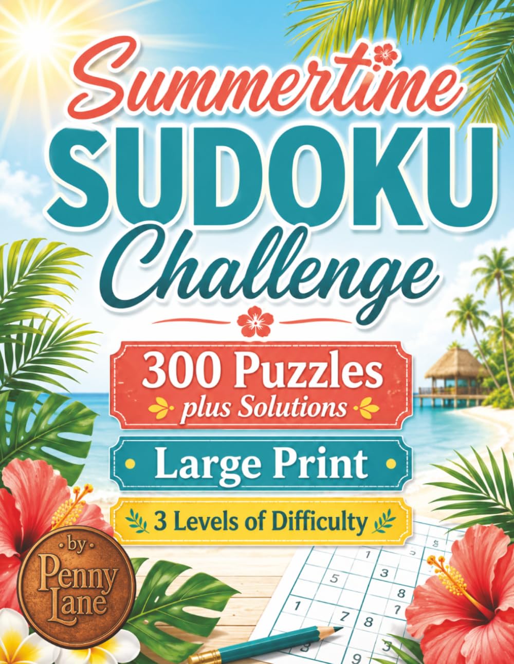 Summertime SUDOKU Challenge: 300 Large Print Sudoku Puzzles with Solutions for Adults and Seniors (The Four Seasons of SUDOKU)