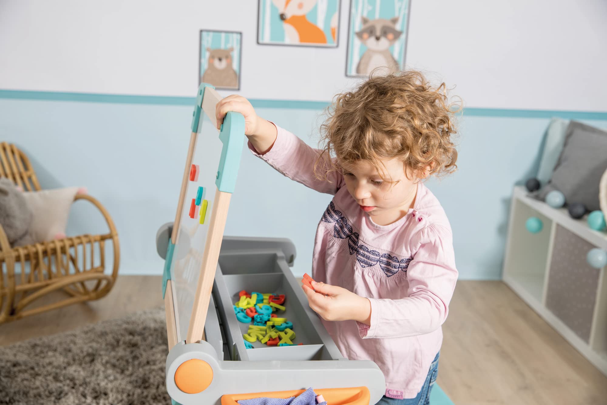 Smoby - Banco Scuola Modulo Space, 7600420301, + 3 Anni, in Legno, Pieghevole