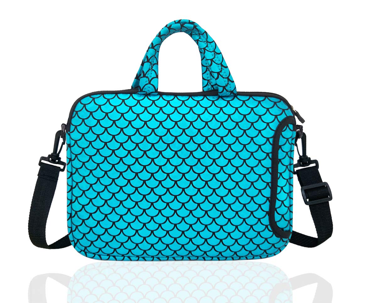 10.5-Inch Laptop Ipad Shoulder Carrying Bag Case For 9.6" 10" Tablet/Reader (Blue)