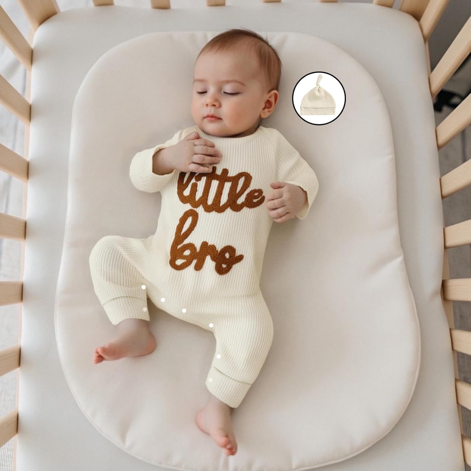 allshope Newborn Baby Boy Fall Outfit Romper Mama Mini Embroidery Long Sleeve Crew Neck Jumpsuit Bodysuit Infant Clothes - Image 5
