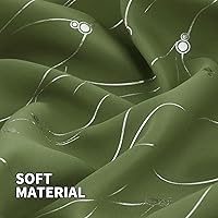 Vista 72 de BGment Room Darkening Curtains 95 Inches Long, Grommet Thermal Insulated Blackout Curtains with Wave Line and Dots Printed for Bedroom, 2 Panels