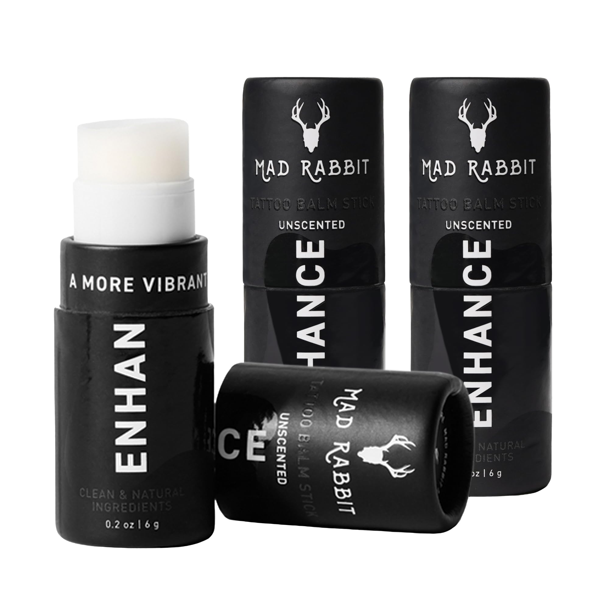 Mad Rabbit Enhance Tattoo Balm Stick, Fragrance-Free Tattoo Aftercare