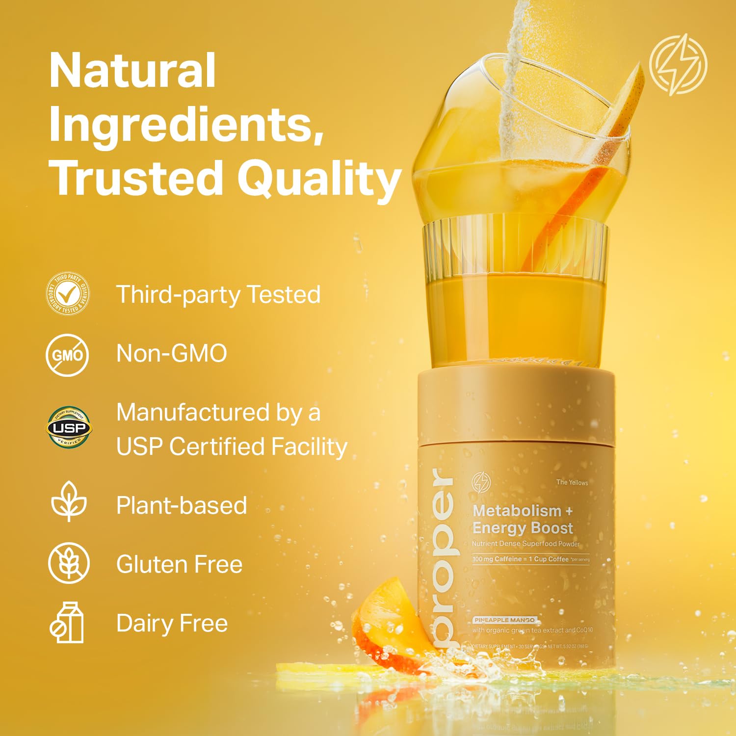 Proper Sugar Free Energy Drink Powder Mix - Caffeine Drink Mix 30 Servings — Amazon image 6