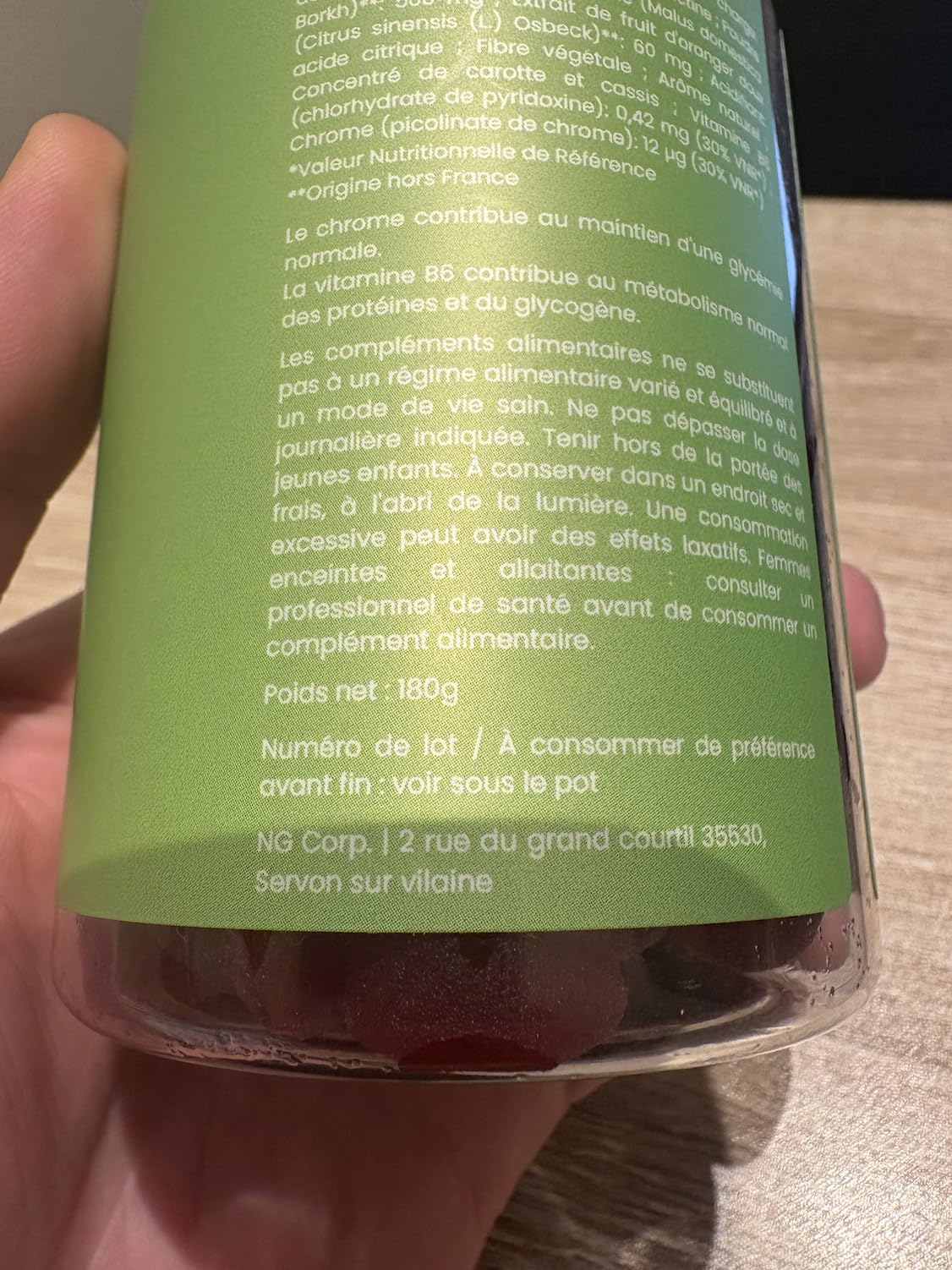 Nektar | Gummies Vinaigre de Cidre 1000mg | Orange Moro | Chrome | Vitamine B6 | Perte de Poids, Digestion, Glycémie & Énergie | Sans Sucre, Vegan | Fabriqué en France