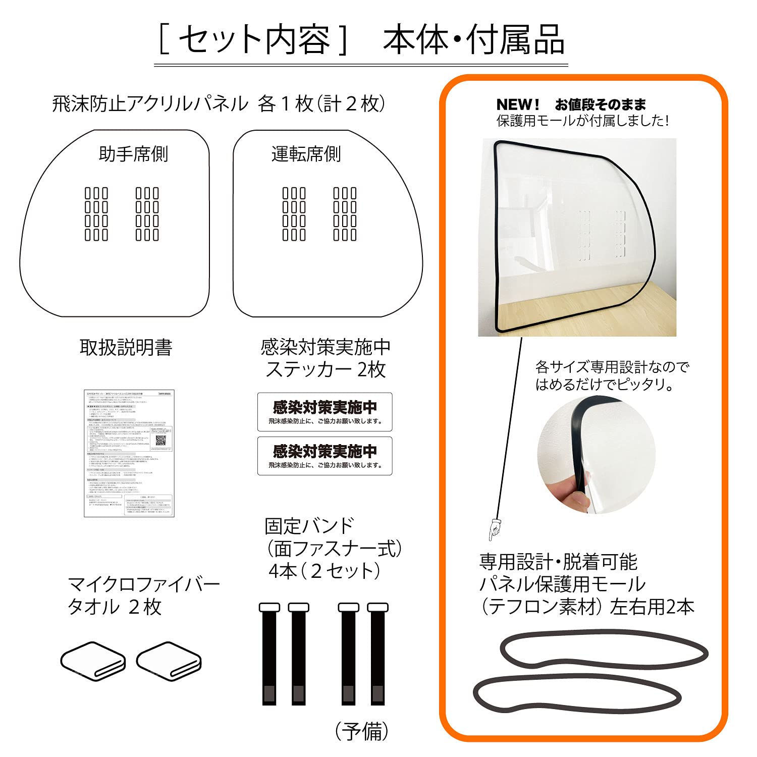 Amazon.co.jp: ハッピークロイツ 車用 アクリル板 (飛沫感染防止