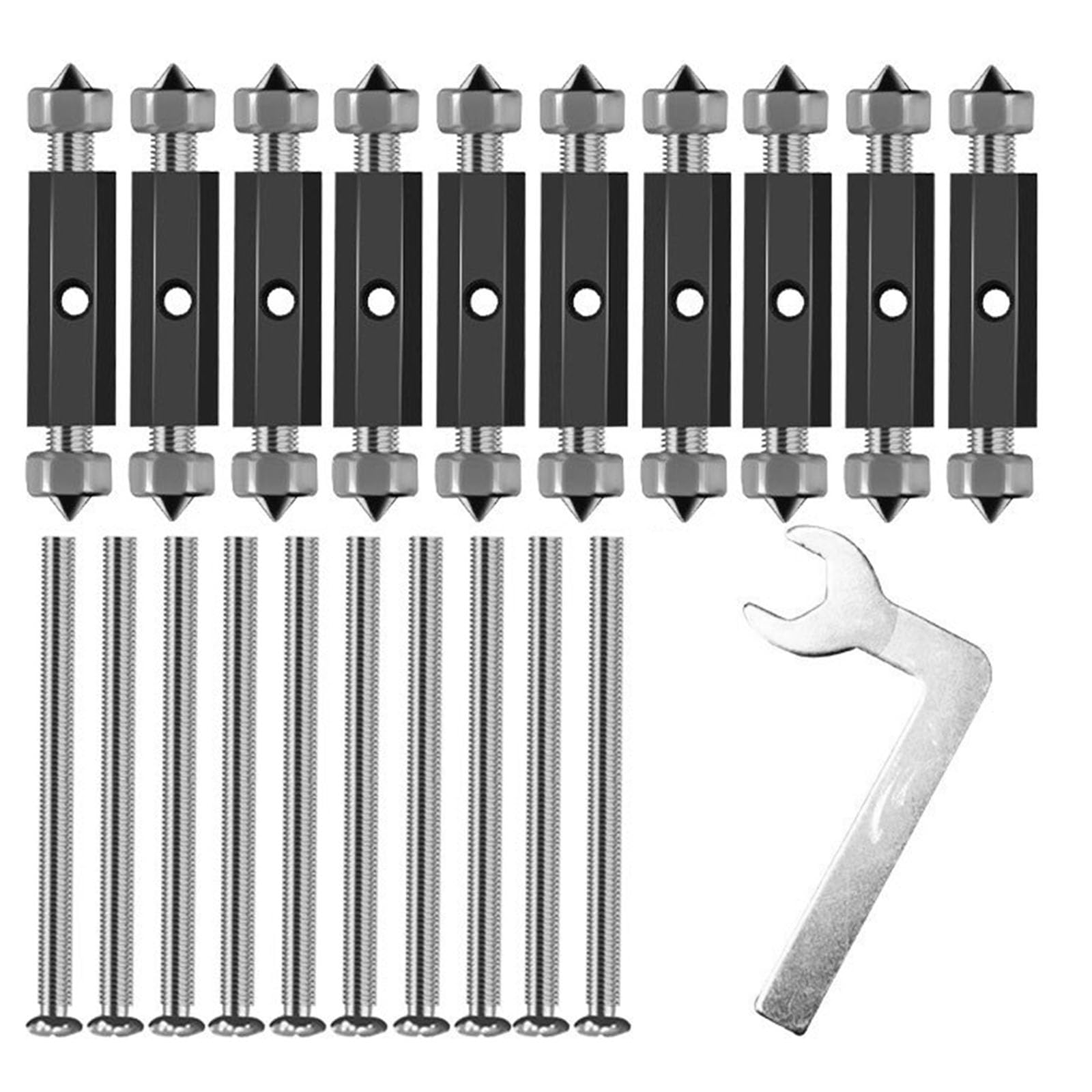 10Pcs Cassette Regolabile Viti Scatola Elettrica Viti Rod Interruttori Universali Presa Riparatore con Chiave Interruttori a Muro Presa Cassette Riparatore