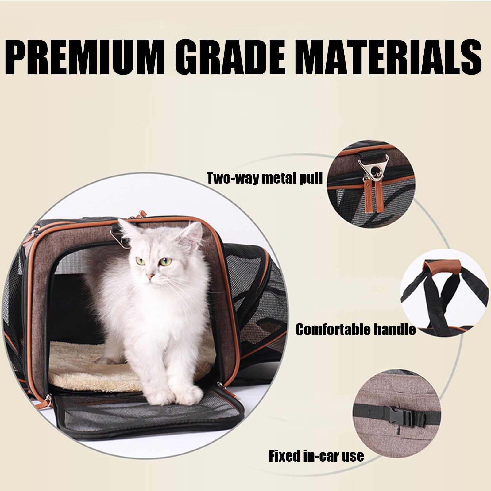 Sac Transport Chat, Caisse De Transport Chat en Maille Respirant avec roulettes, Sac À Dos Extensible Trolley pour Chat/Chiens 25LBS pour Excursions Urbaines Et Randonnée