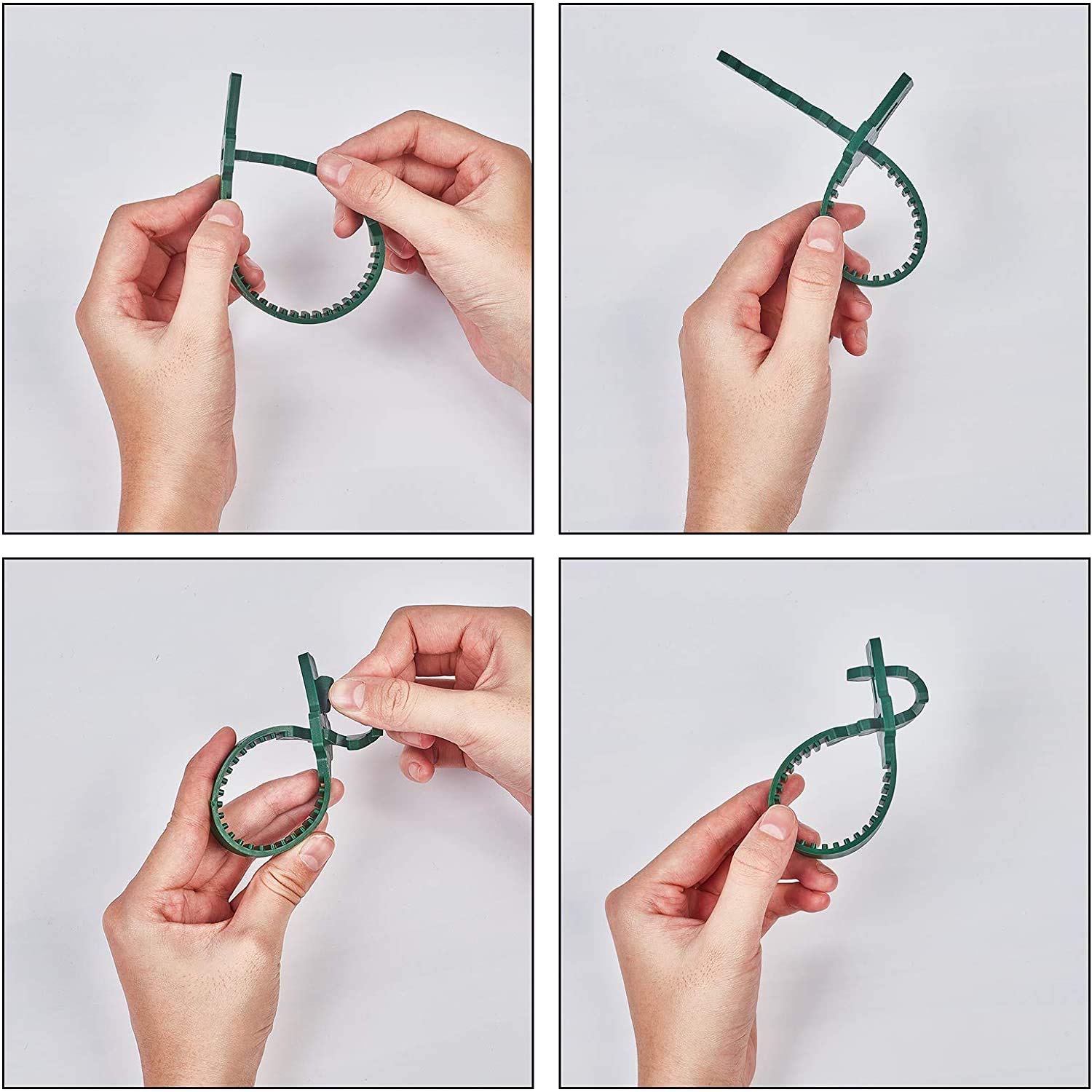 KAHEIGN 10 Pièces À Toute épreuve Attaches Végétales, 35cm Bretelles Ajustables Pour Arbres Liens Pour Plantes De Jardin Interlock Pour Le Support De Rosier Arbustif