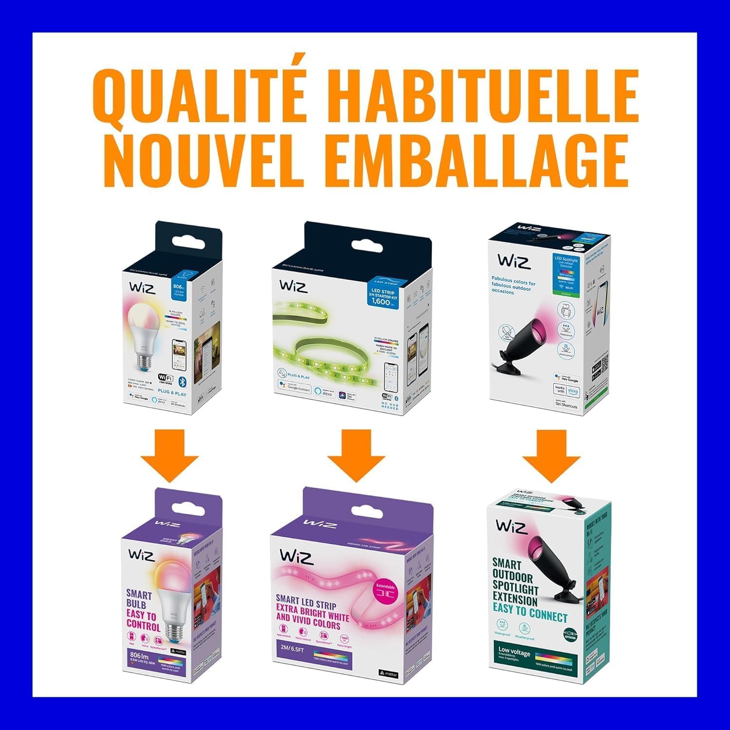 WiZ Ampoule LED Connectée, Couleur, Ampoule E14 Flamme, équivalent 40W, avec détecteur de mouvement, Connexion Wi-Fi, Contrôle possible par la Voix, App, Alexa, Google Assistant et Apple HomeKit