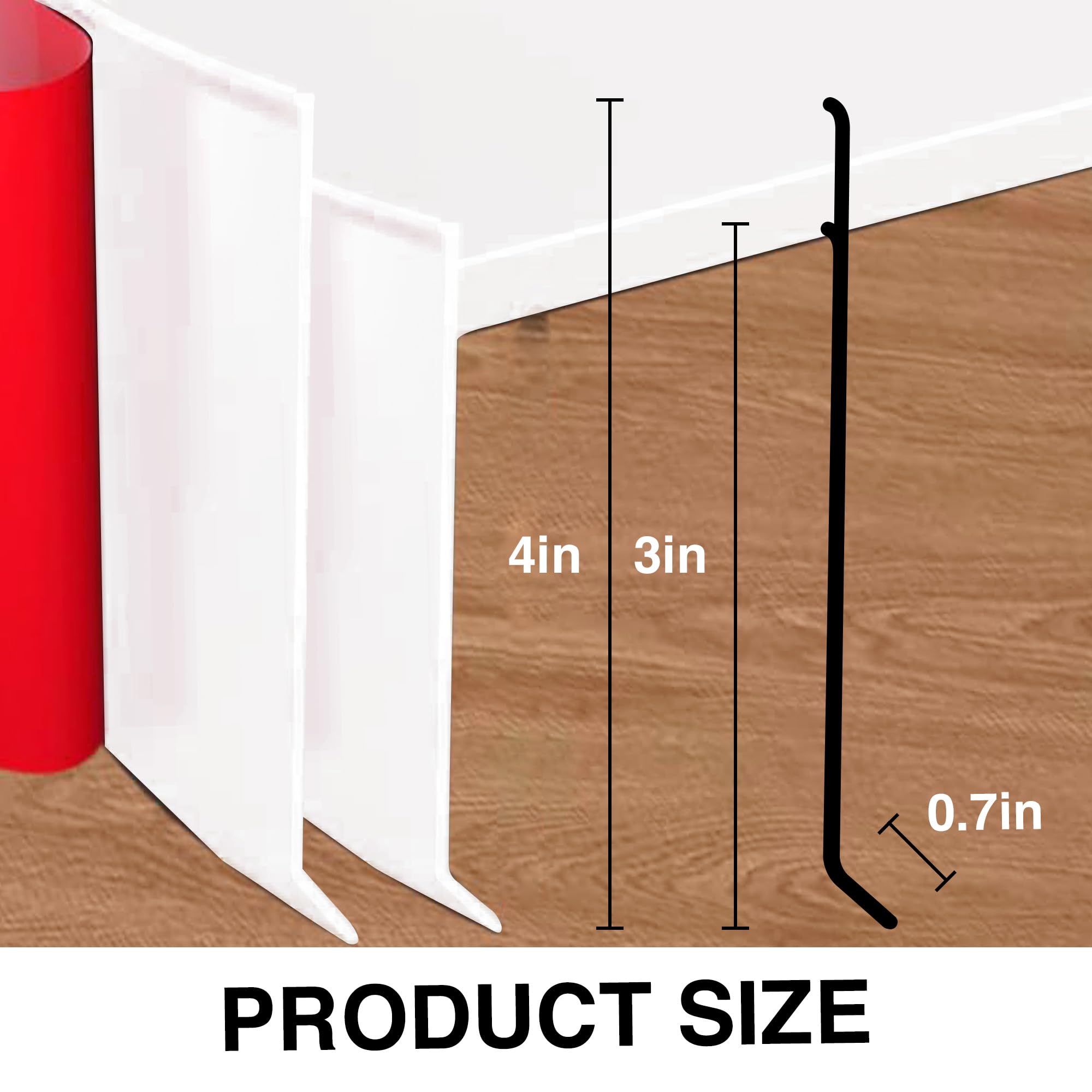 Moldura de pared marrón de 4 pulgadas x 10 pies, base de pared, moldura de zócalo de goma, autoadhesiva, flexible, diseño de despegar y pegar, decoración del hogar, línea de zócalo
