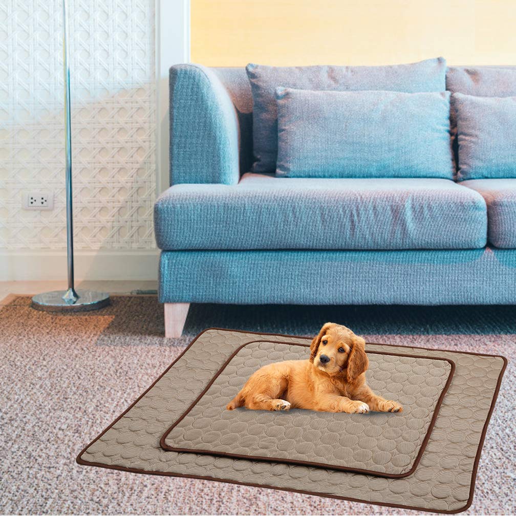 Washable Dog Cooling Mat Ice Silk Cooling Mat for Dogs Pet Self Cooling Pad Blanket Dog Cool Pad for Indoor & Outdoor Car Seat