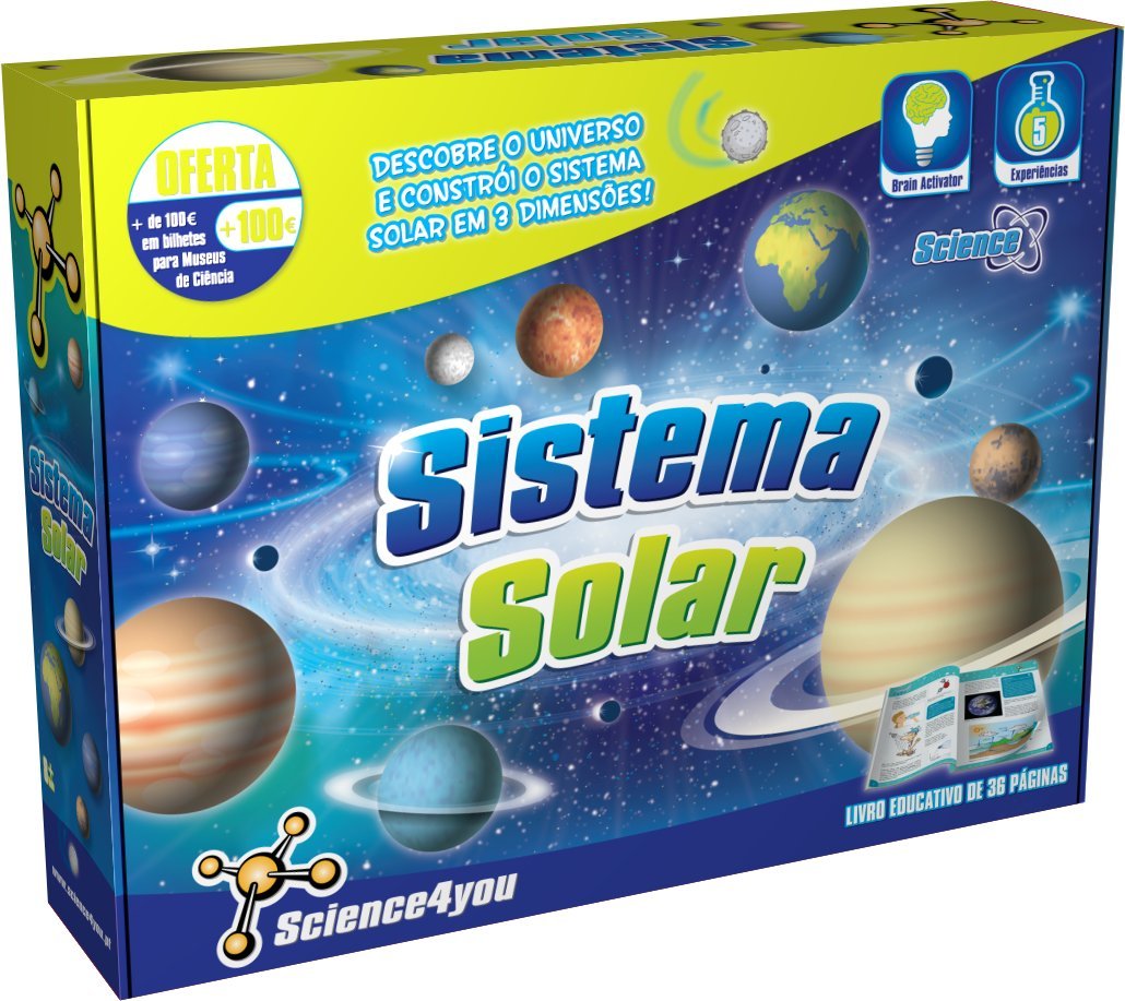 Science4you – Système Solaire 3D Avec Projecteur – Assemble, Peins Et Projette – Jouet Astronomie 8-12 Ans – Livret éducatif En 6 Langues – Cadeau STEAM