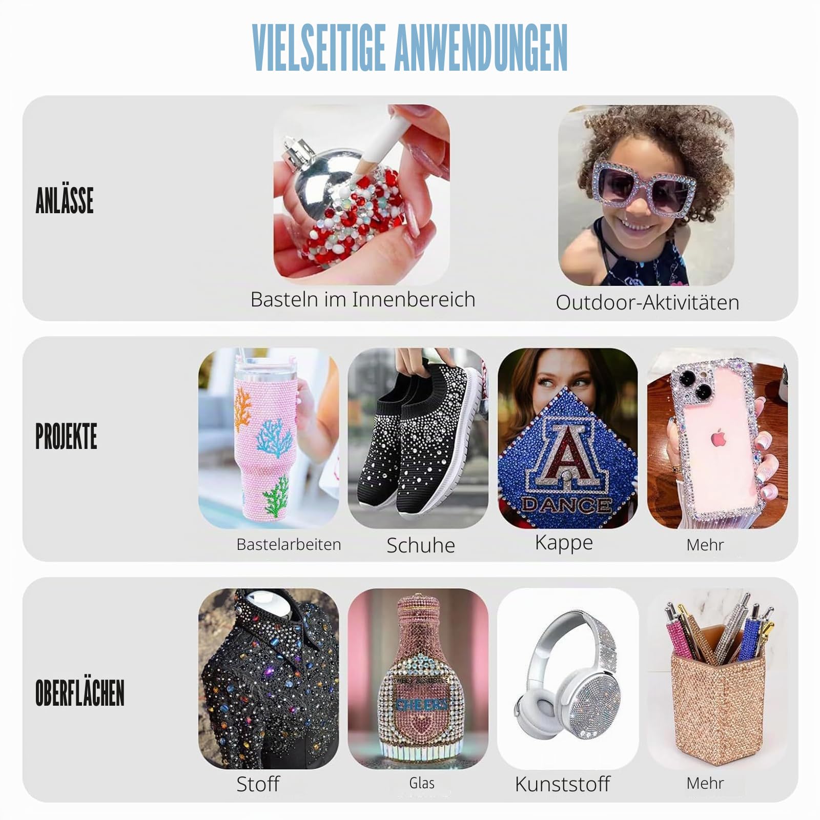 40 Farben 3mm Jelly Strasssteine,32000 Stück Glitzersteine Bedazzler Kit,Enthält 1 Pinzette und 1 Stift, geeignet für DIY-Dekorationen bei Kleidung, Schuhen, Nageldesign, Malerei und vielem mehr