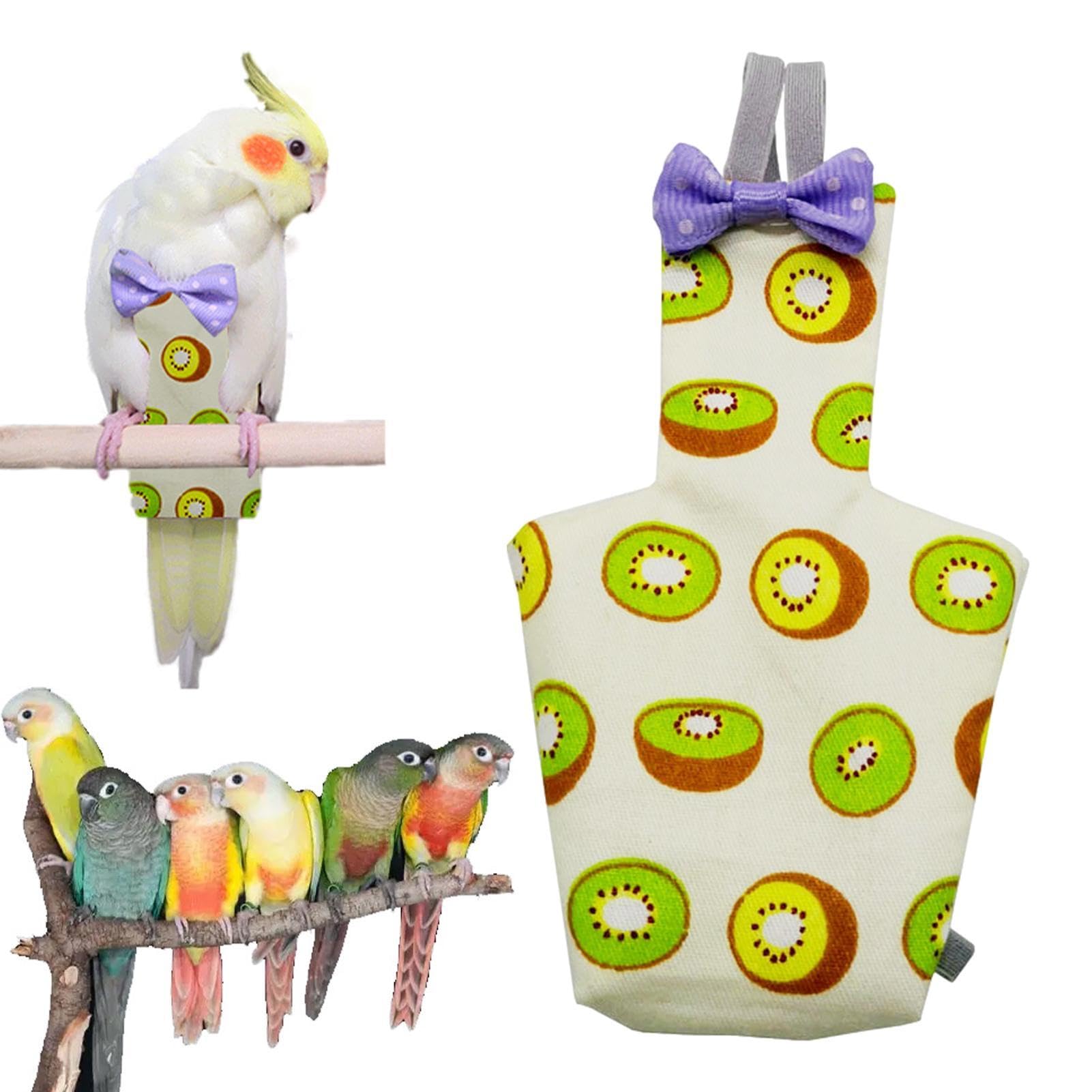 Pañal de loro, traje de vuelo, almohadilla para orina de pájaro, pañal de cacatúa, pañal ajustable para pájaros, pañal protector impermeable, pañales para pájaros, traje de vuelo para periquitos y