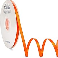 Vista 13 de Ribbli - Cinta de satén dorada de doble cara, 1/4 pulgadas x 50 yardas, cinta dorada para ramo de lazos, envoltura de regalos, decoración de boda