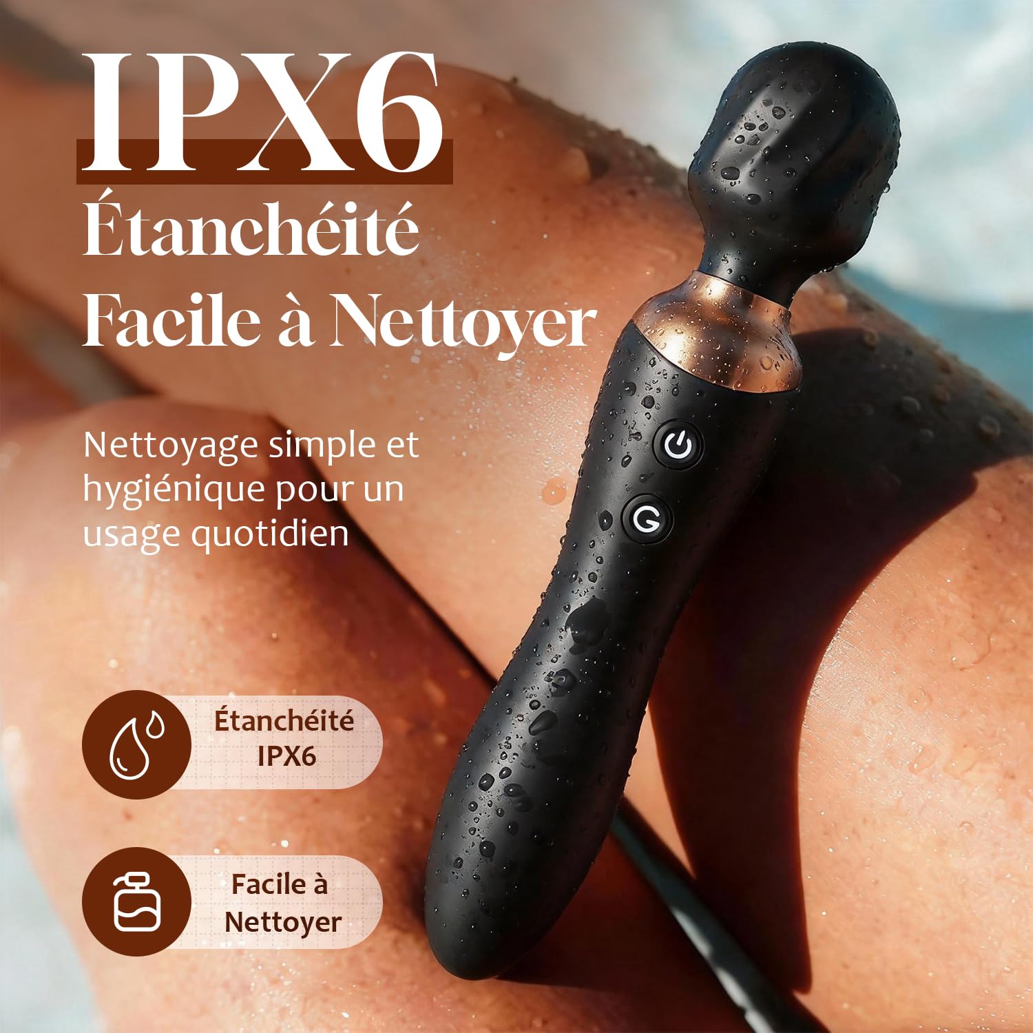 Vibromasseurs Feminin Vibrant à Double Embout Sex Toys, 12 Modes & Tête Flexible Vibromasseur Sextoyse Couple Plaisir, Sextoyse Femme Clitoridienne Gode Vibro-masseur Sextoy, Silencieux Vibrators
