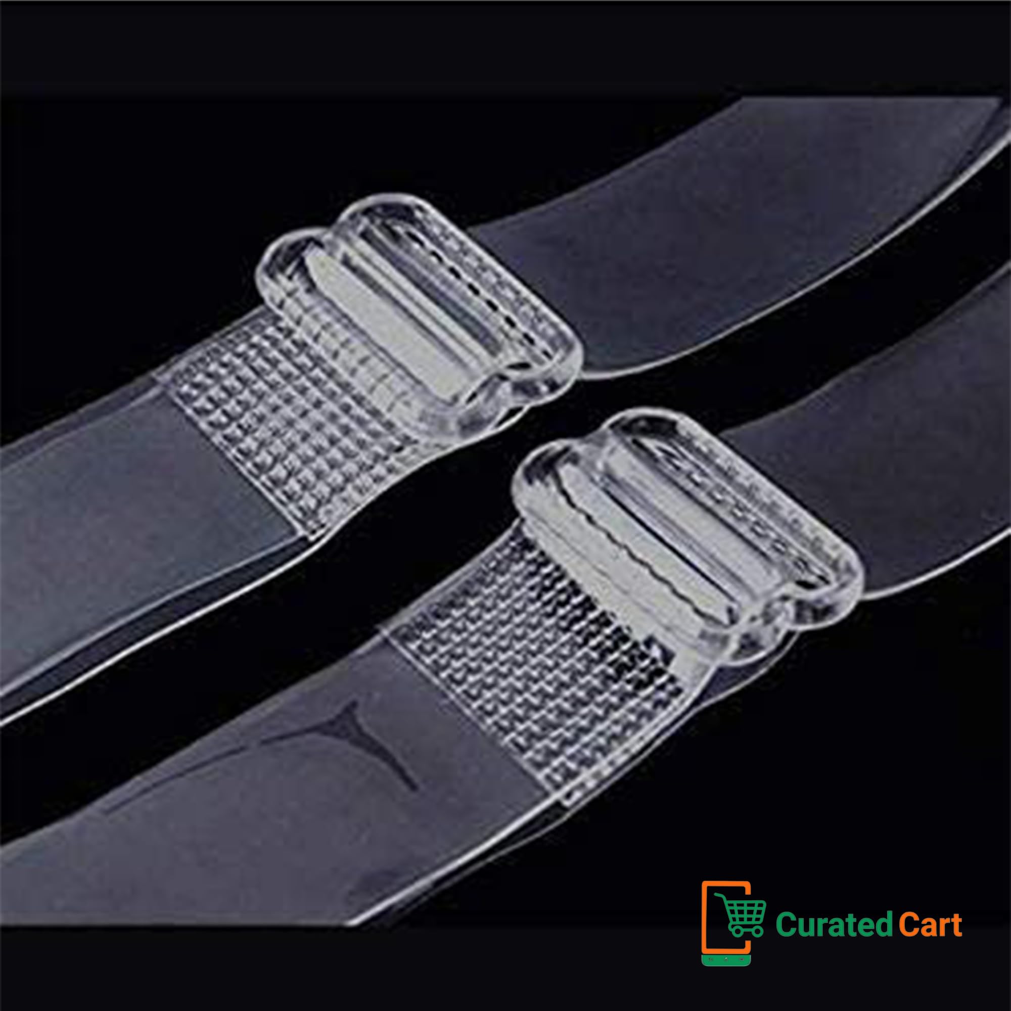 CURATED CART Thick 15 Mm Transparent Wired Bra Strap for Women Silicone Invisible Bra Strap Non-Slip Adjustable Bra Soft Shoulder Strap, 36 - Image 6 thumbnail