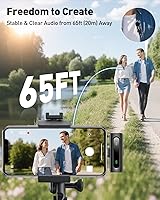 Vista 7 de Micrófono Lavalier USB C Inalámbrico Mini Micrófono para Teléfono/Tableta/PC Android Tipo C Grabación de Video Micrófonos de Clip con Clip Giratorio