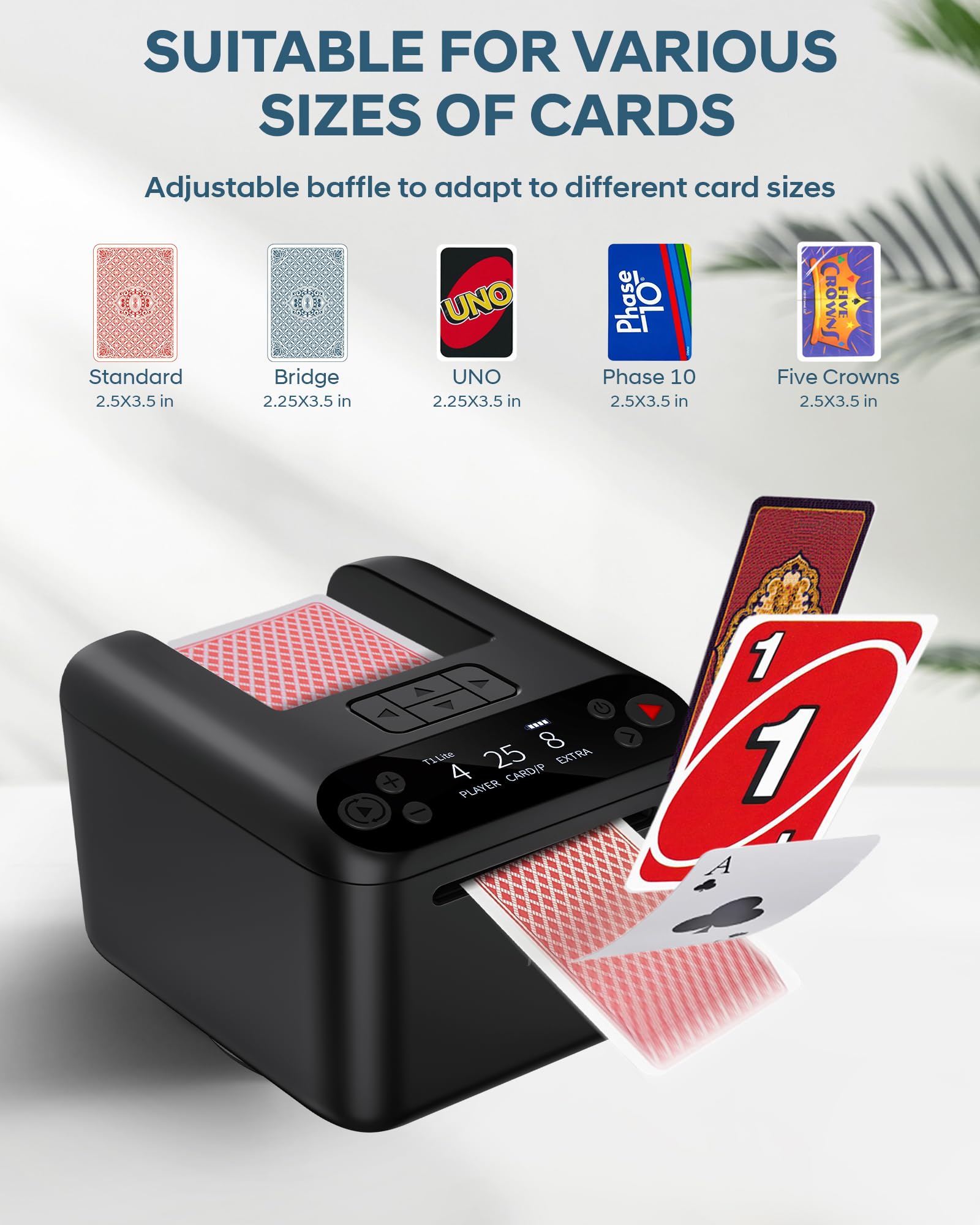 Automatic Card Dealer Machine, 180°/360° Rotating with 4 Wireless Remotes, for 1-3 Decks & Up to 12 Players - Image 3