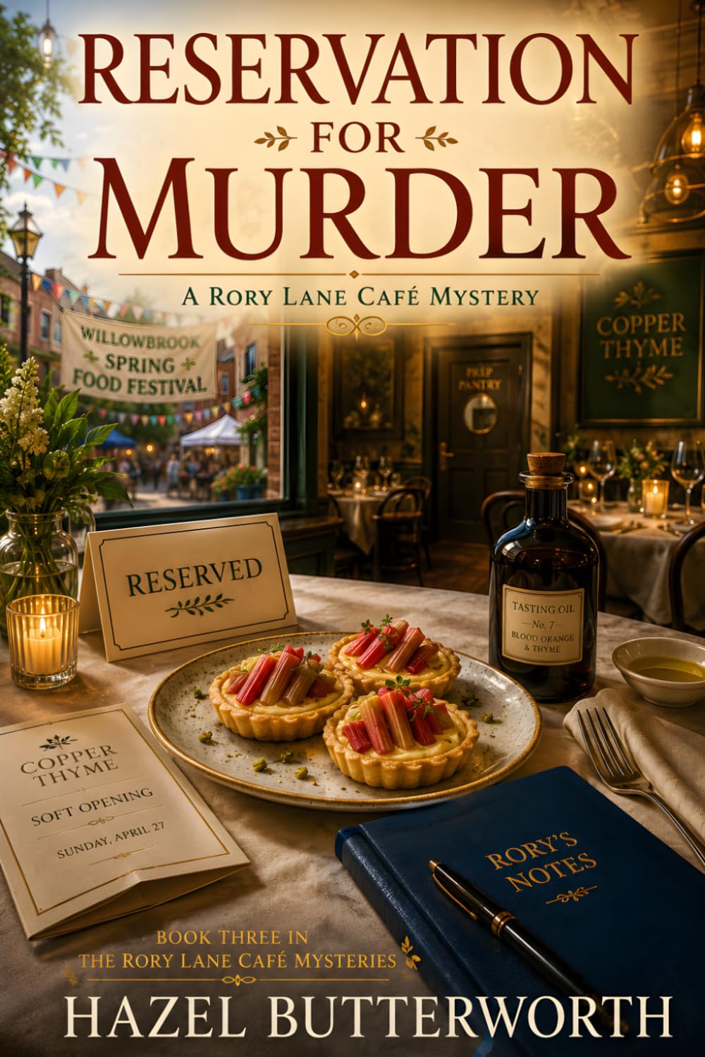 Reservation For Murder: A Small-Town Culinary Cozy Mystery with an Amateur Sleuth: 3 (The Rory Lane Café Mysteries)