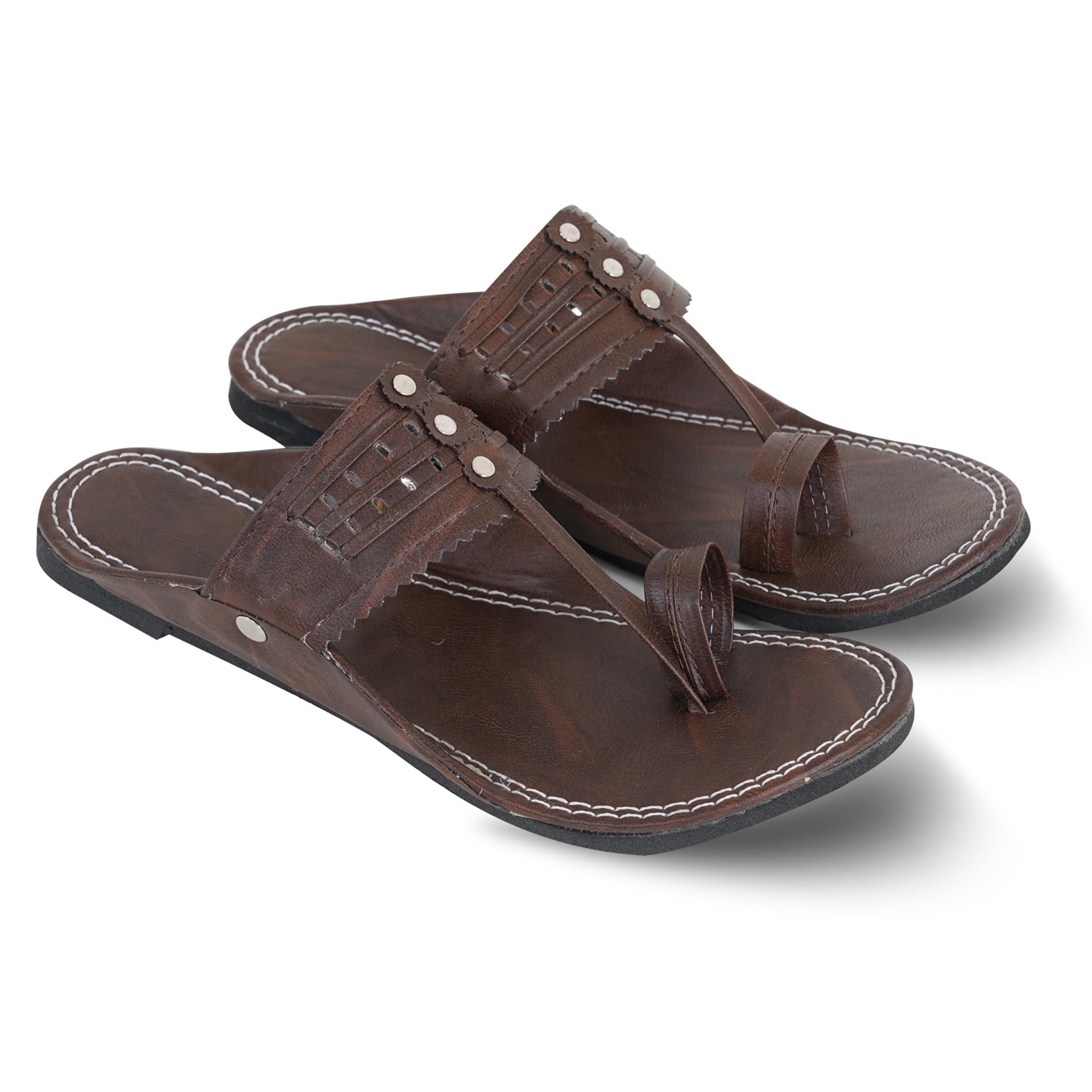 Ethnic Sandals For Boys Men, Comfortable Rajasthani Slippers-image-11