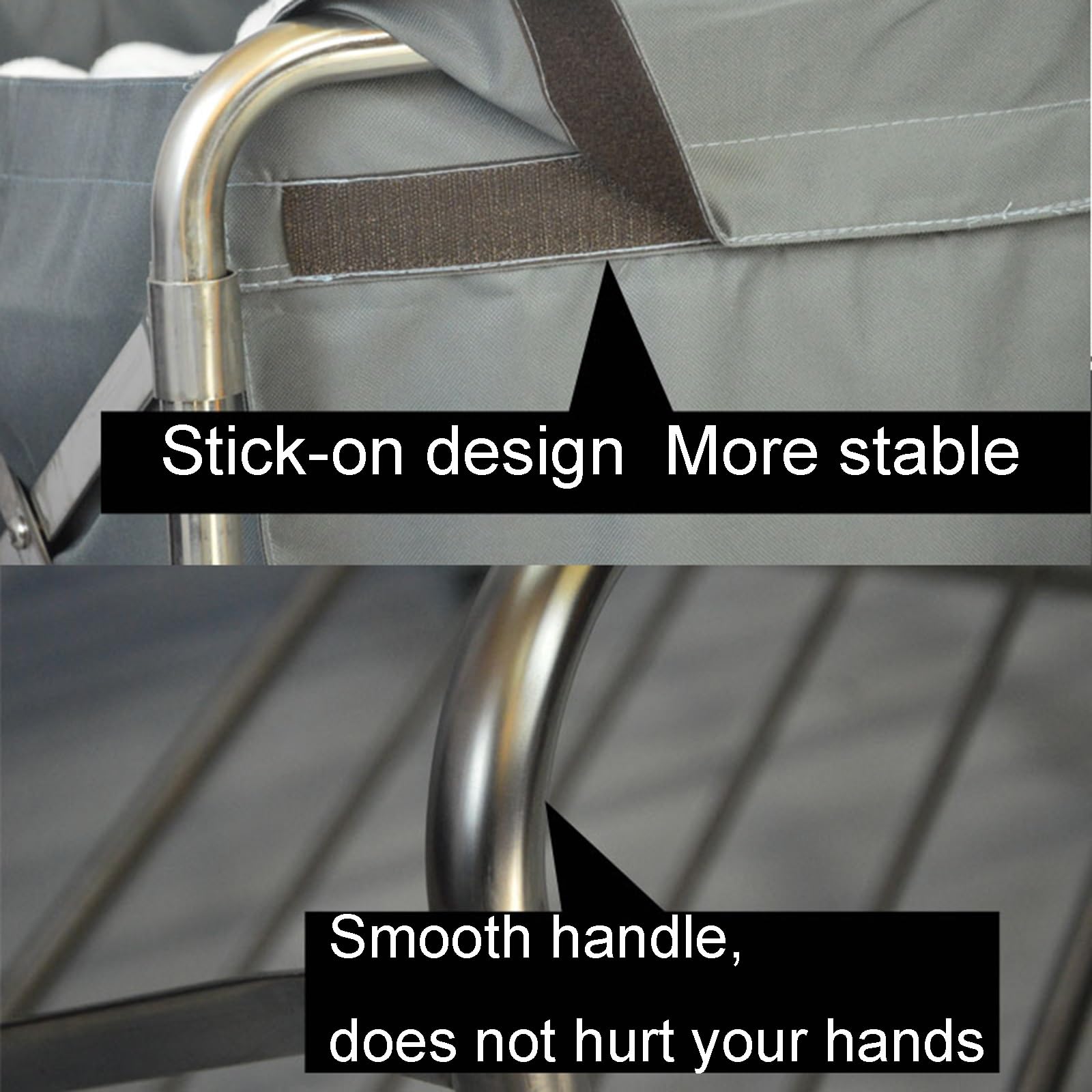 Carrello Pieghevole dell'hotel Acciaio Inossidabile Rinforzato con la Borsa del Tessuto Smooth Handle 4Inch Ruote di Gomma Freno silenziosoIdeal per Hotel ed Eventi, Blu