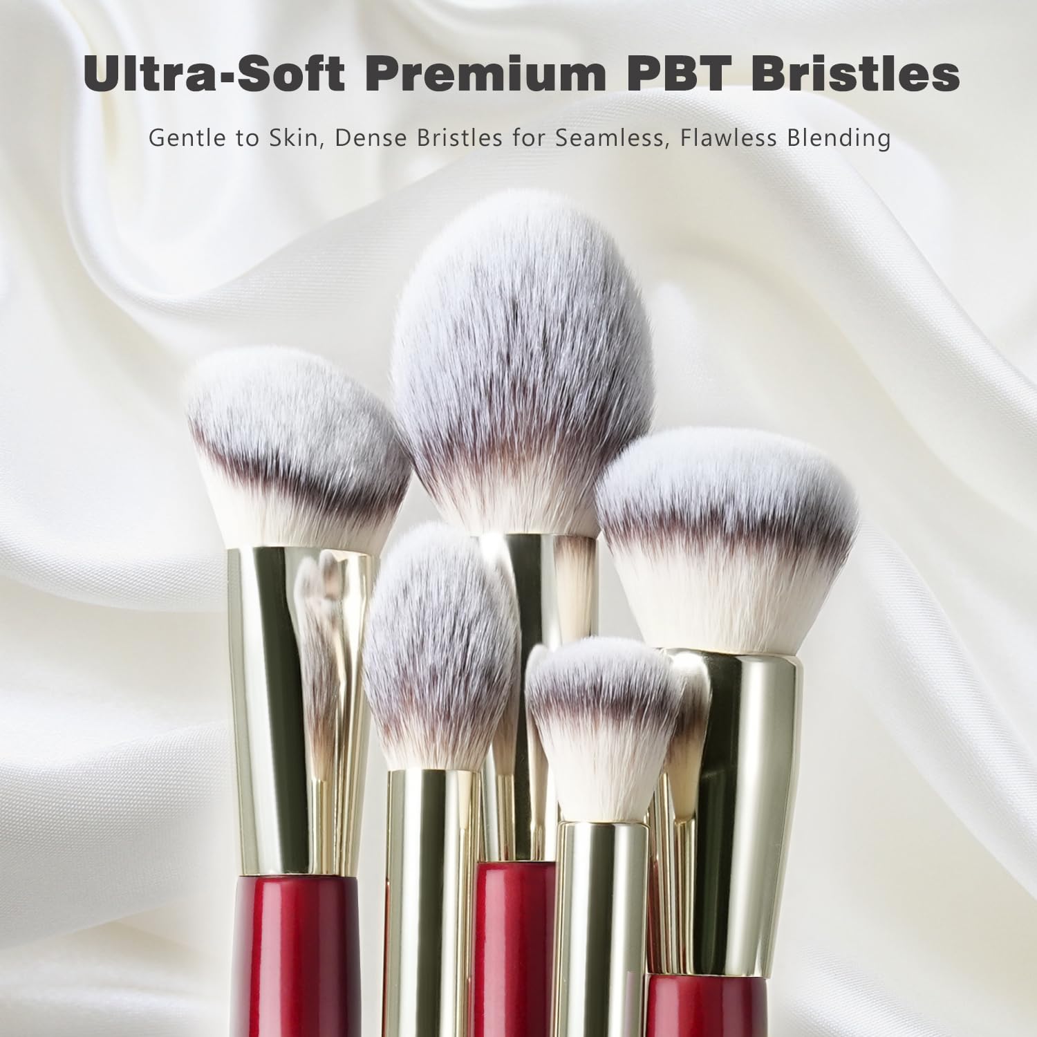 BEILI, Set di 15 pennelli da trucco professionali per ombretto, pennelli sintetici di alta qualità, per ombretto liquido, crema e cipria