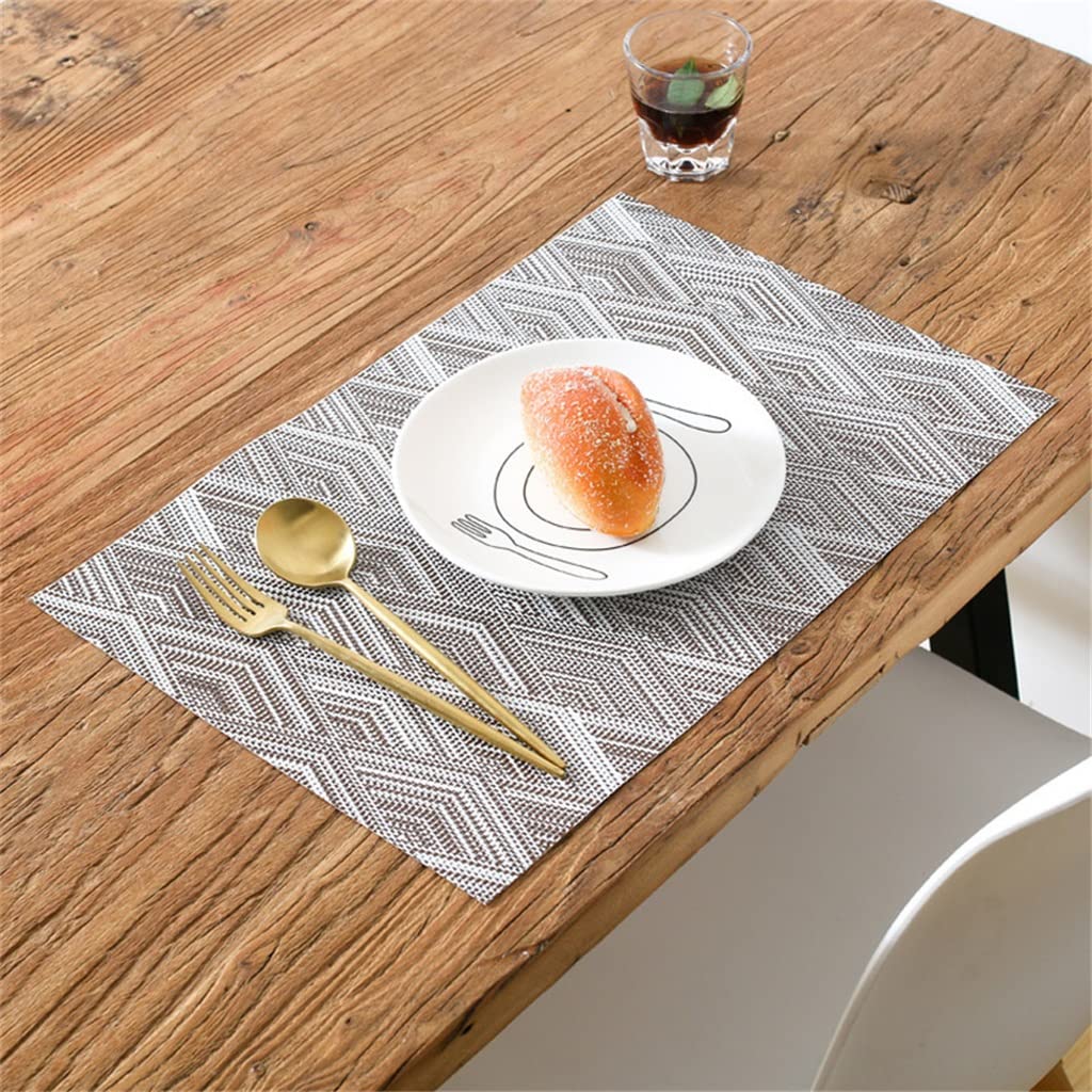 4pcs / lot Napperon Isolation Table À Manger Tapis Pot Bol Assiettes Plaques Dessous De Verre Lavable Napperon (Color : D) HGCHH