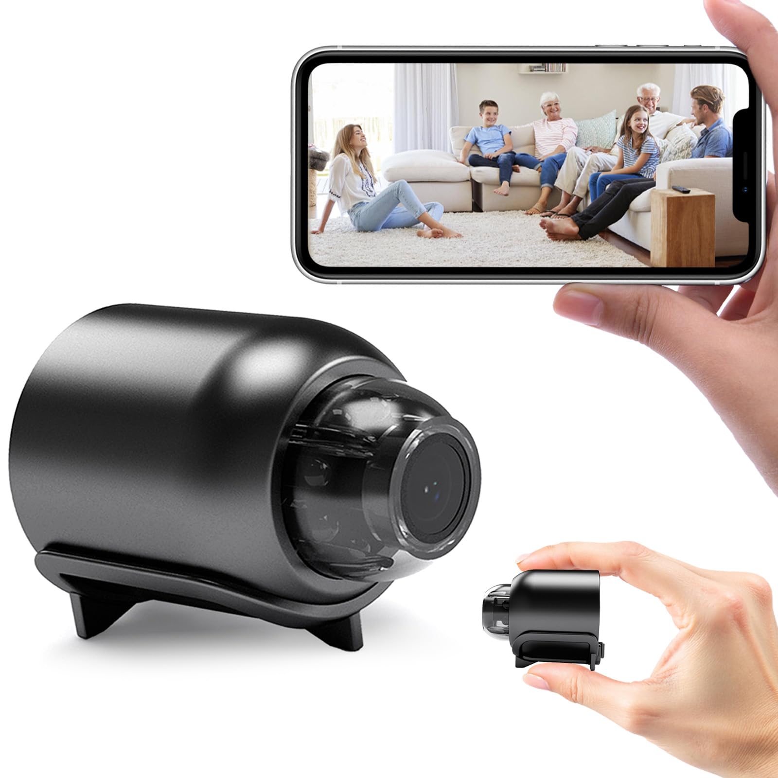 Mini Caméra Espion X5S 1080P WiFi – Vision Nocturne Couleur, Détection Mouvement
