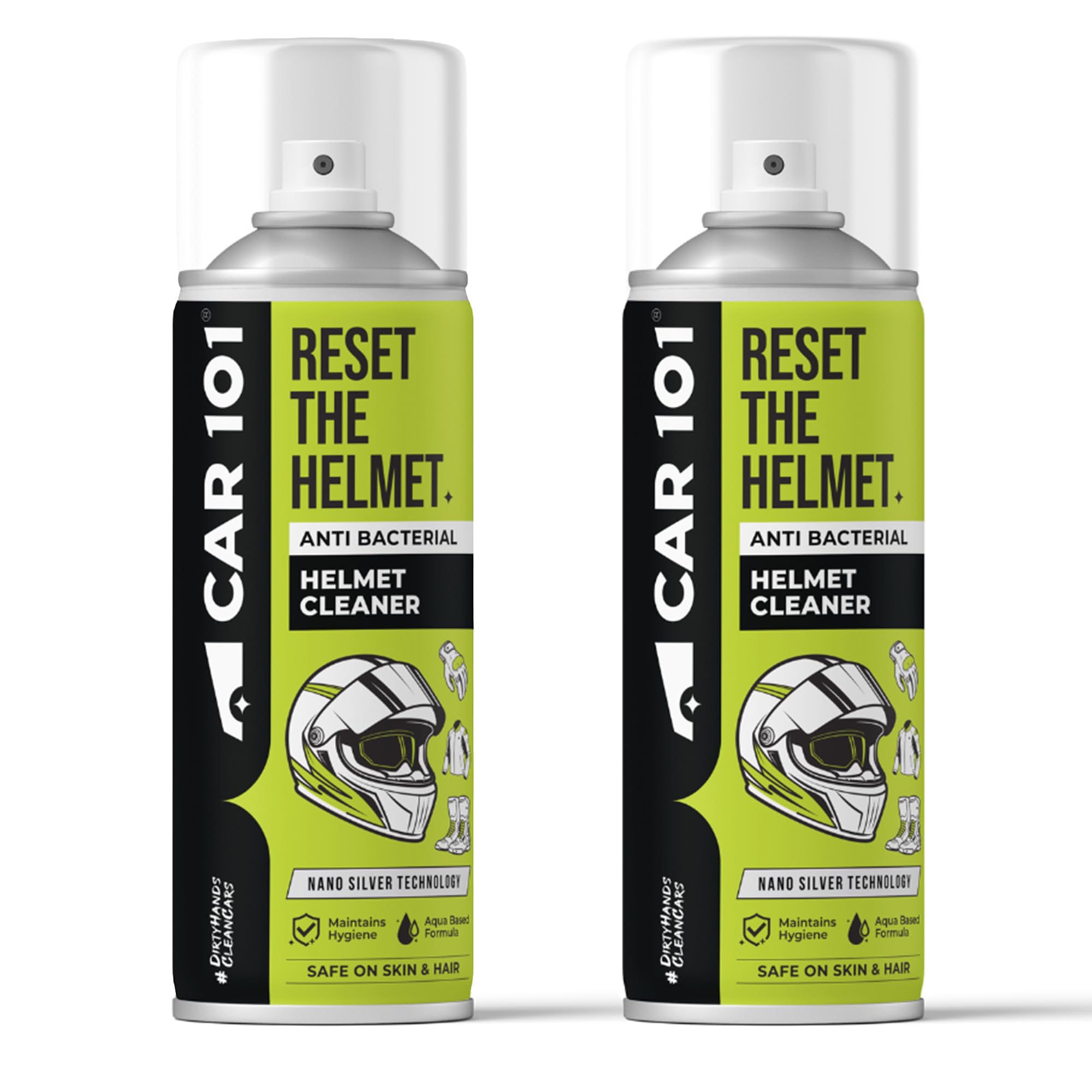 CAR101 Helmet Cleaner Spray 160ml | Anti-Bacterial Helmet Cleaning Spray | Suitable for All Helmets | Helmet Inside & Out Cleaning | Anti-Odour | Safe for Hair & Skin | Quick Dry Formula (Pack of 2)-picture-22