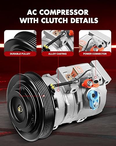 Miniatura 2 de Compresor de CA con embrague se adapta a Toyota para Matrix 1.8L 2003-2008 para Toyota para Corolla 1.8L 2003-2008, CO 27000C CS20101