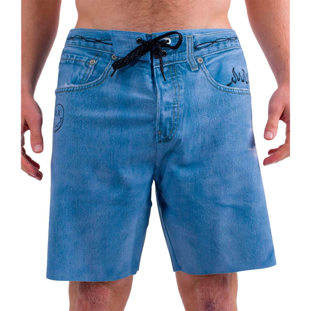 Hurley Men's PHNTM ECO Denim BDST 18 Board Shorts, Vintage, 30