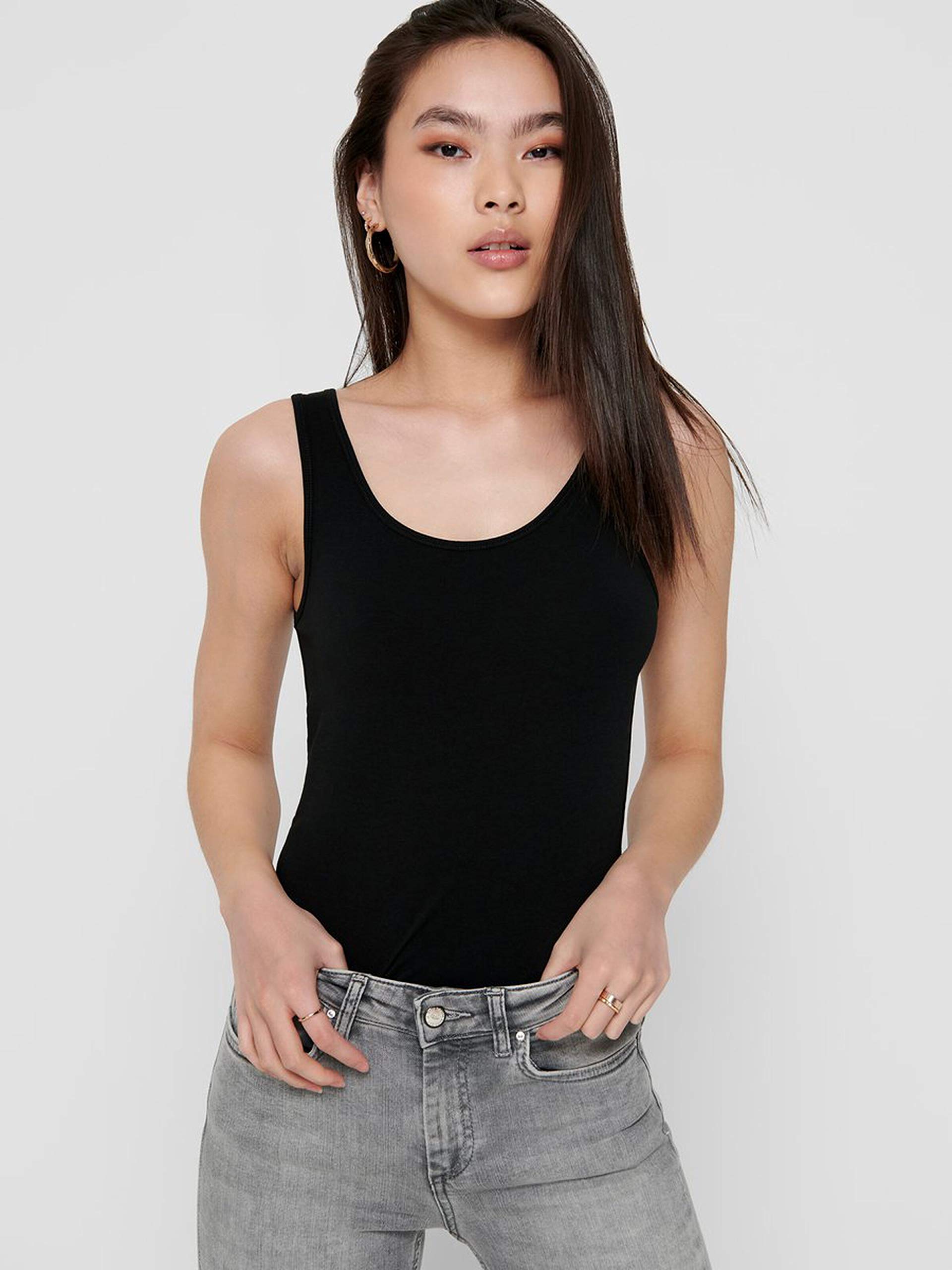 ONLY Onllive Love - Canotta da Donna Noos, Nero (3 X Black), XXL