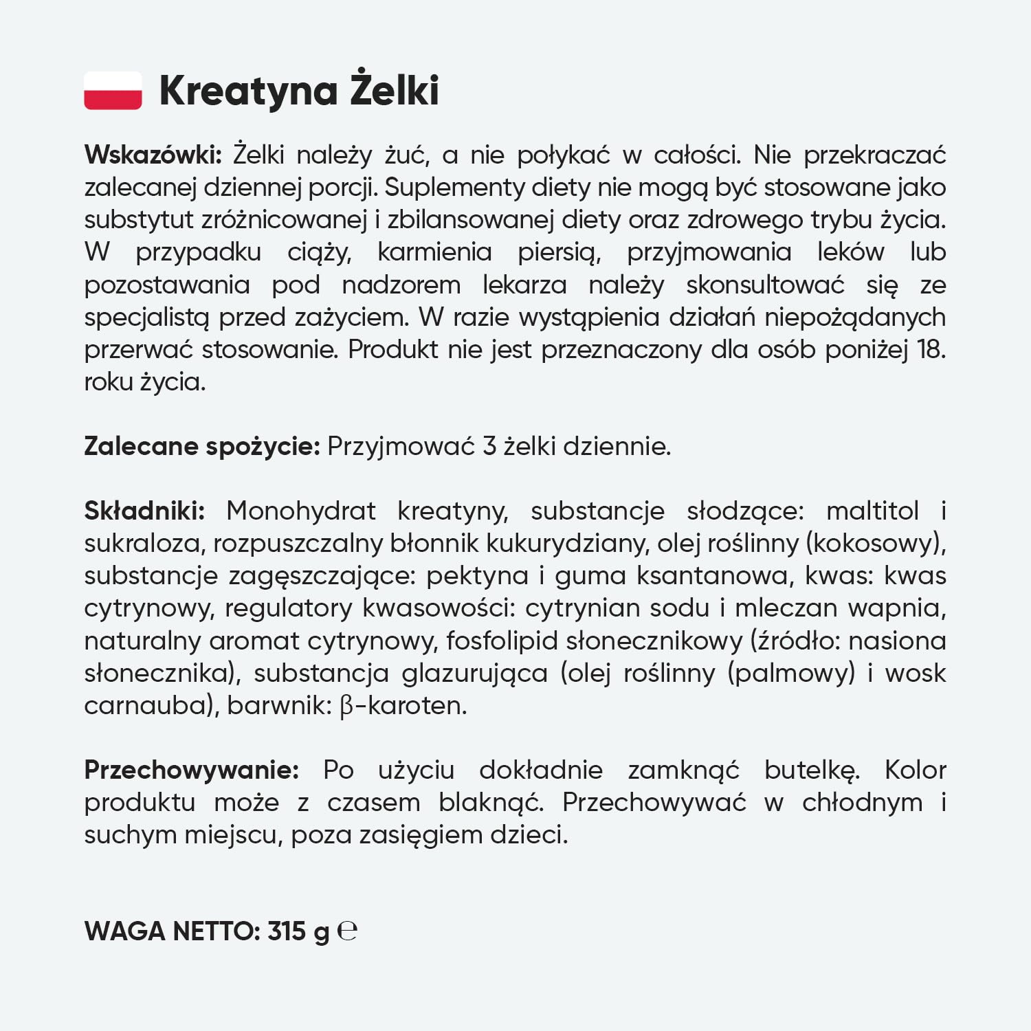 Żelki z monohydratem kreatyny 3000 mg – cytrynowe żelki przedtreningowe z monohydratem kreatyny bez cukru i glutenu, odpowiednie dla wegan – suplement na siłownię, bez GMO | 90 żelków bez cukru, pyszne żelki kreatynowe o smaku cytrynowym, bez inżynierii g