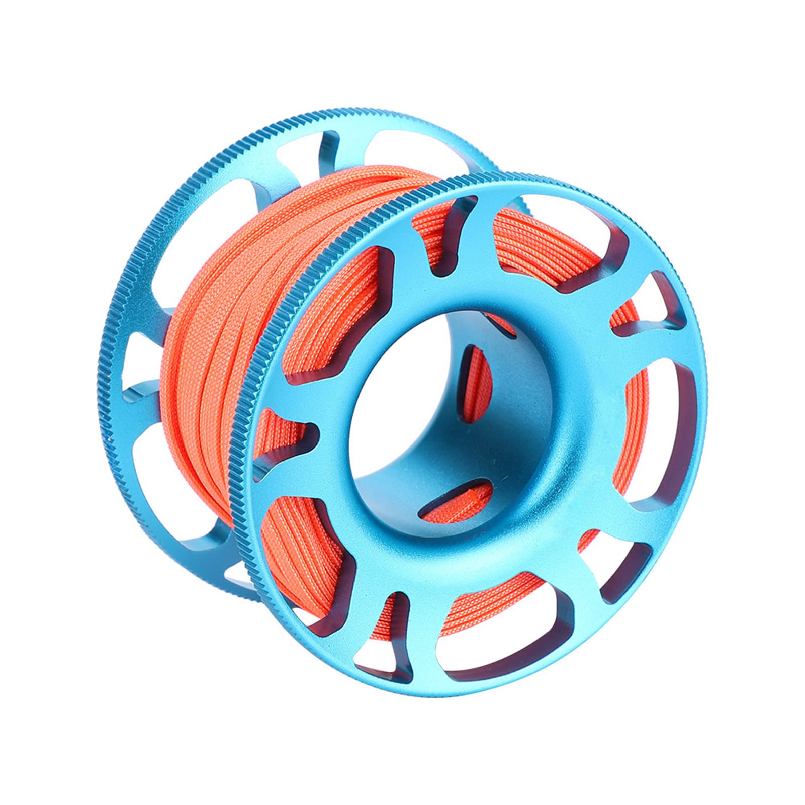 EMUKOEP Korrosionsbeständige Eloxierte Aluminium-Finger-Rollen-Clip-Spule für Tauchtechnik für Profis (Blau 132,5 x 8 x 2 cm/52,17 3,15 0,79 Zoll)