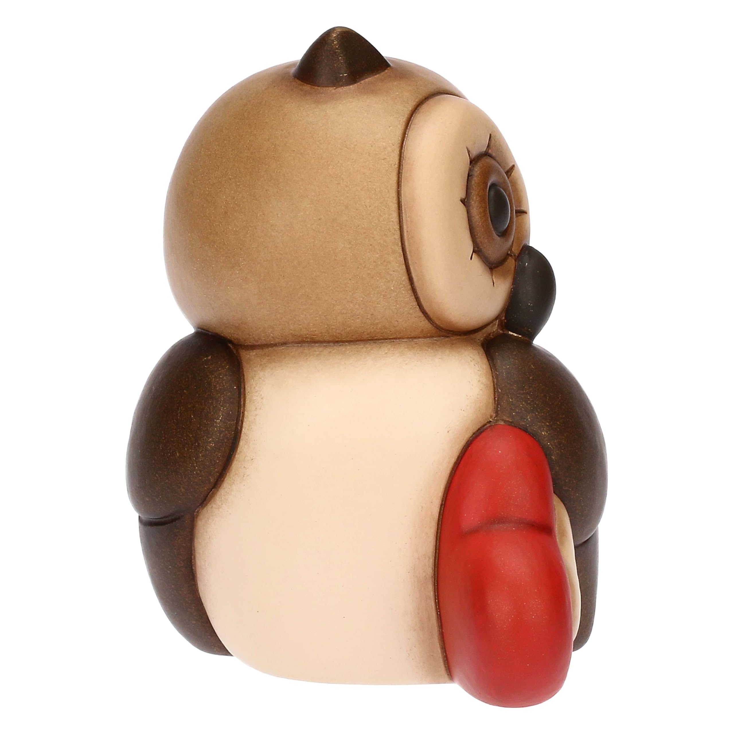 THUN Gufo Lucky con cuore in ceramica, medio - Ceramica - 9,8x7,7x10,7 cm