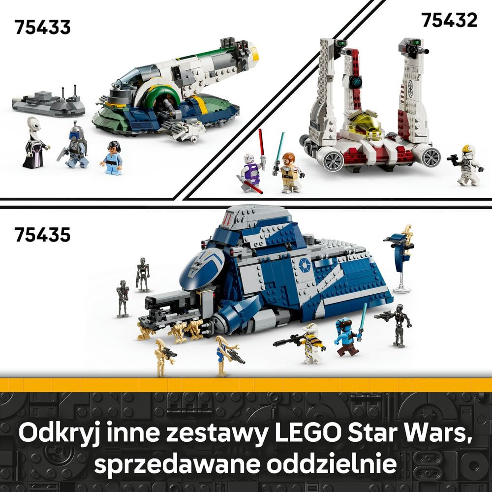 LEGO Star Wars Czołg Republiki Juggernaut 75413 | Model czołgu, zabawka dla 9-latka, prezent Star Wars dla dzieci, klocki dla chłopca i dziewczynki, 813 elementów