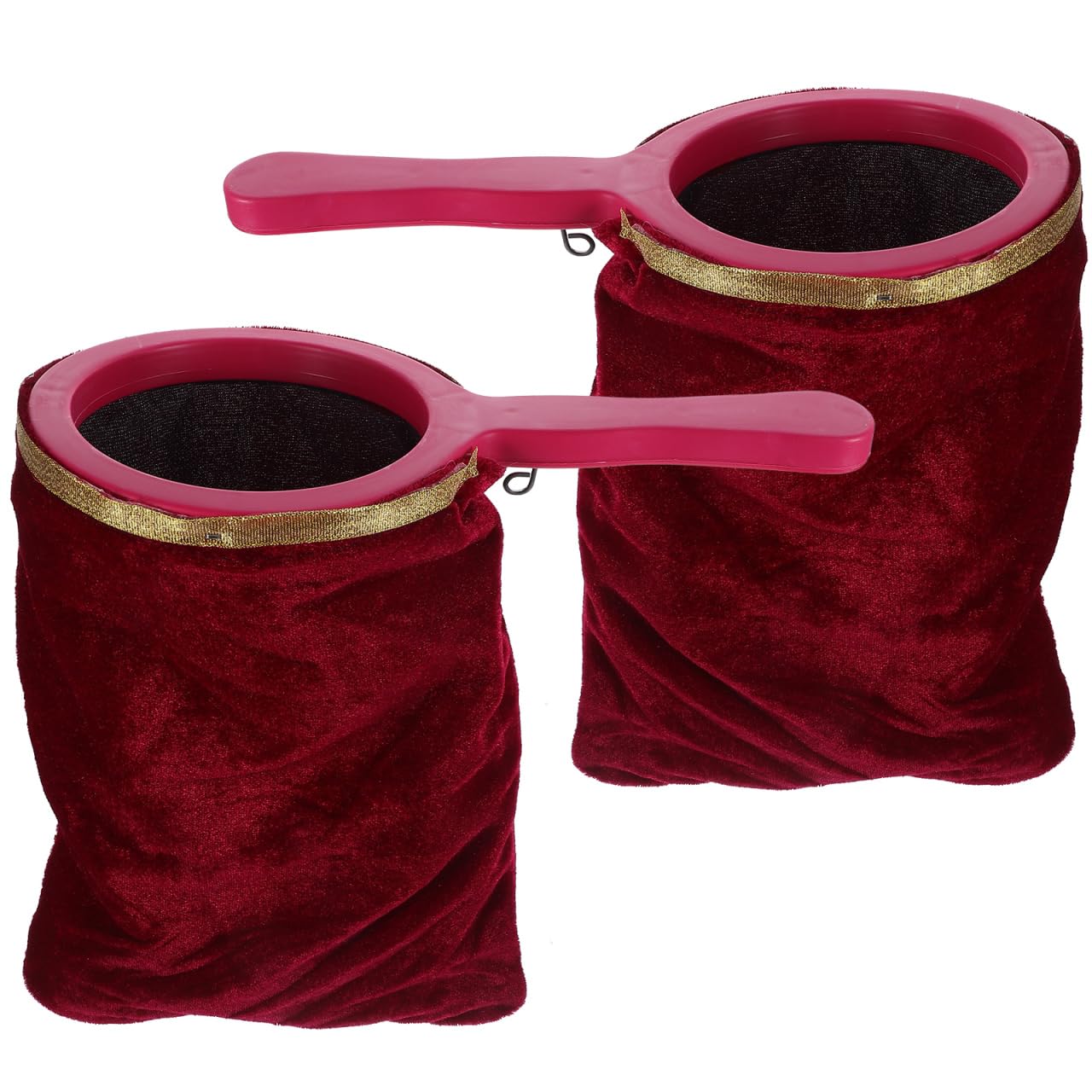 HANABASS 2 Pack Magic Change Bags with Zipper and Twisting Handle Large Trick Props for Magician Stage Shows Parties and Festivals