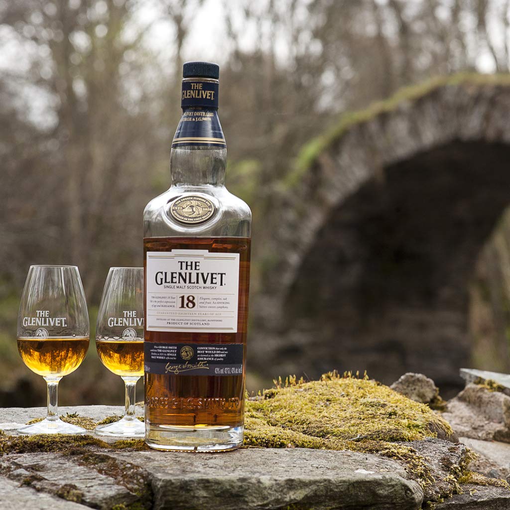 The Glenlivet 18 Year Old Single Malt Scotch Whisky, 700ml with